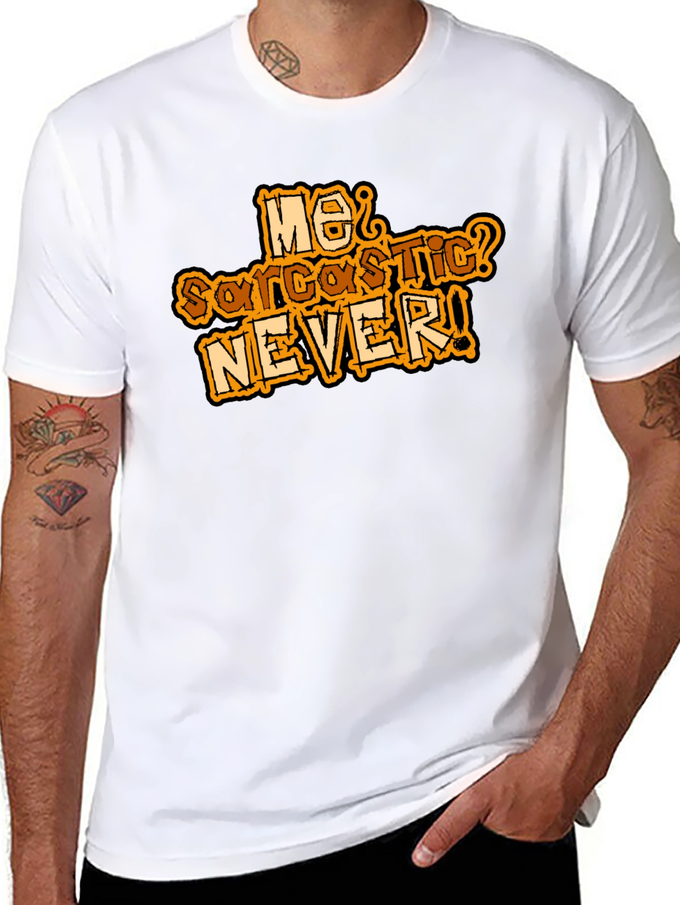 Black Funny Sarcastic Humor Graphic Tee view 8