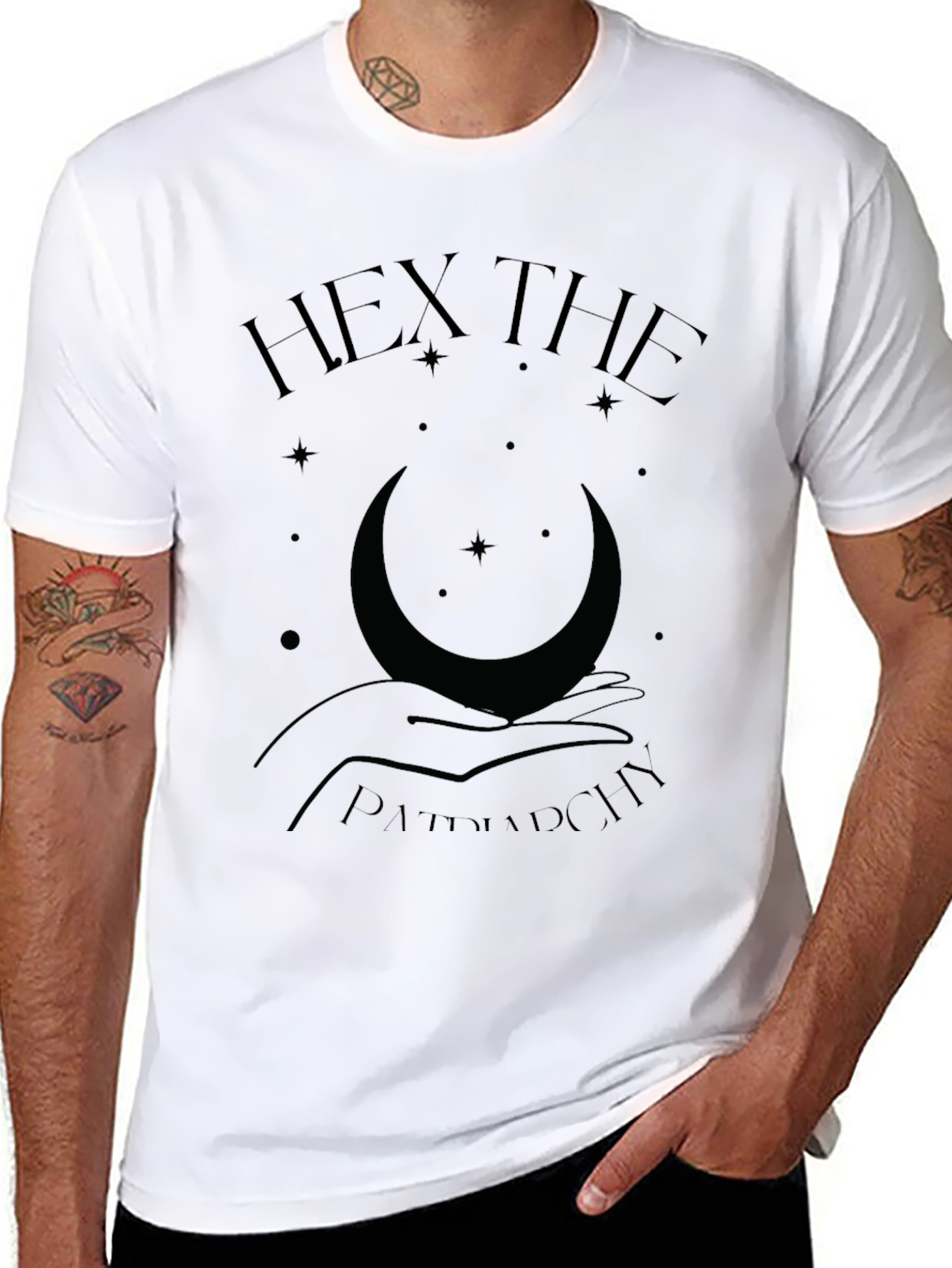 Black Hex the Patriarchy Graphic Tee view 8