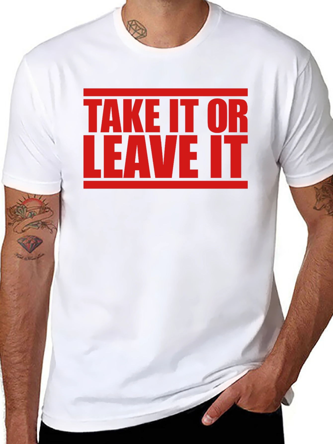 Black Take It Or Leave It Graphic Tee view 8