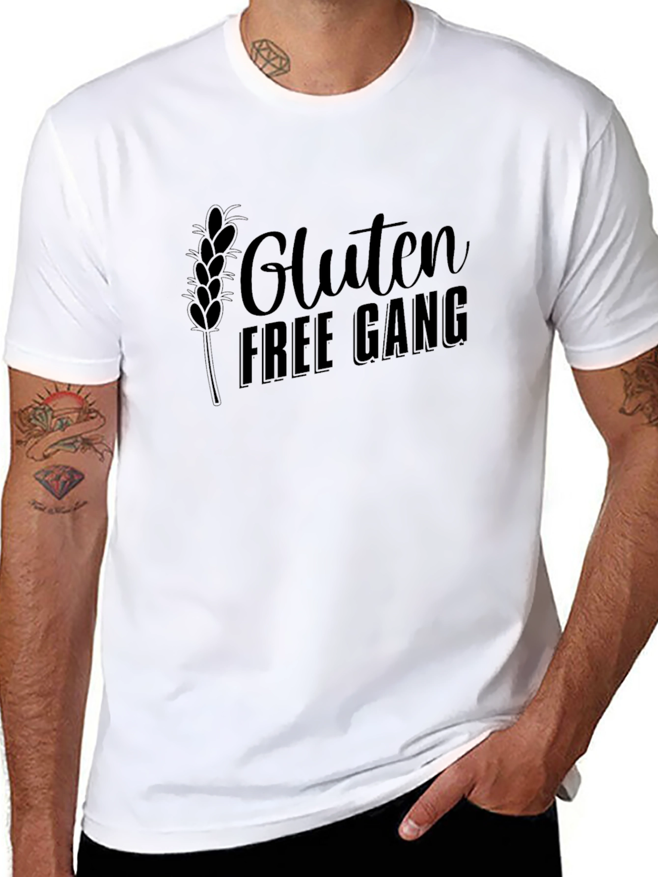 Black Gluten Free Gang Black T-Shirt view 8
