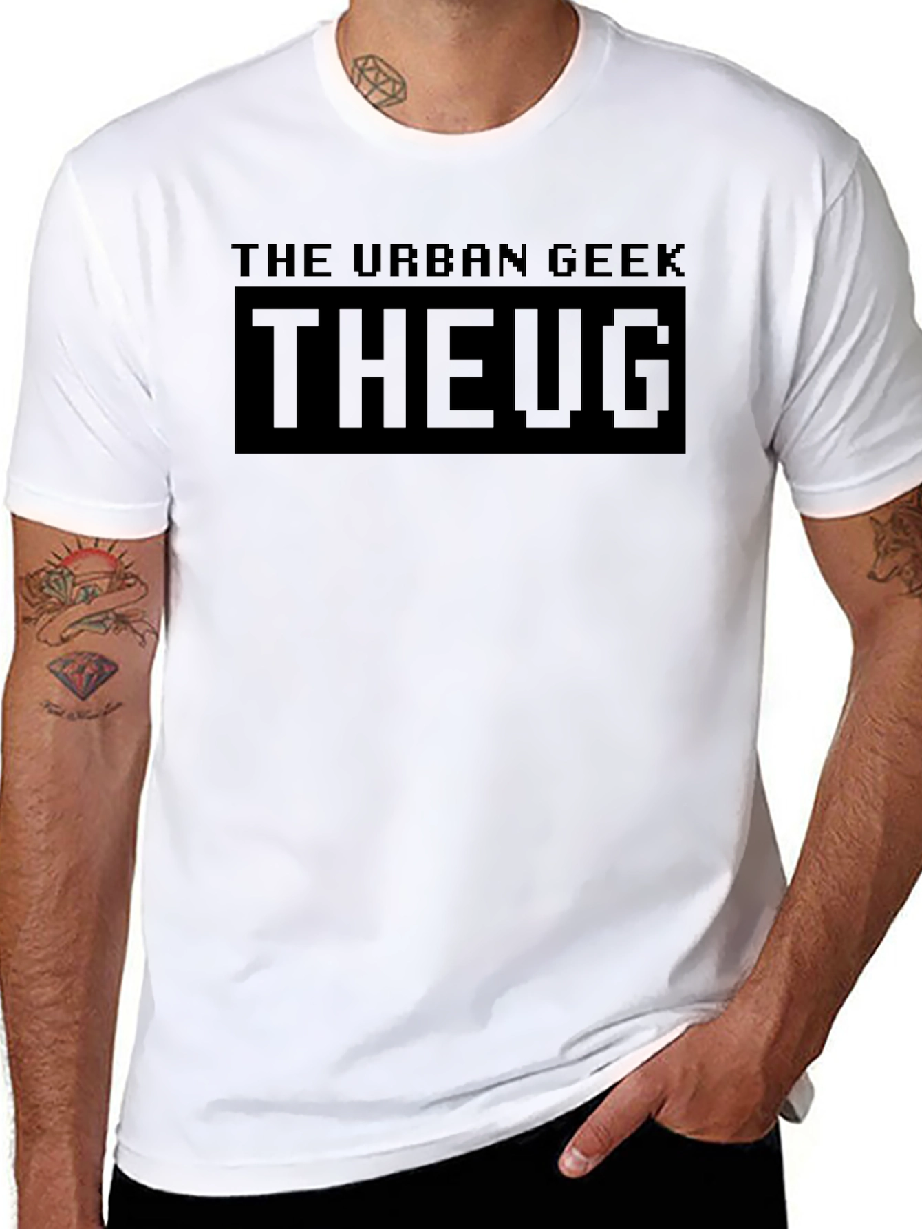 Black The Urban Geek THEUG Black T-Shirt view 8