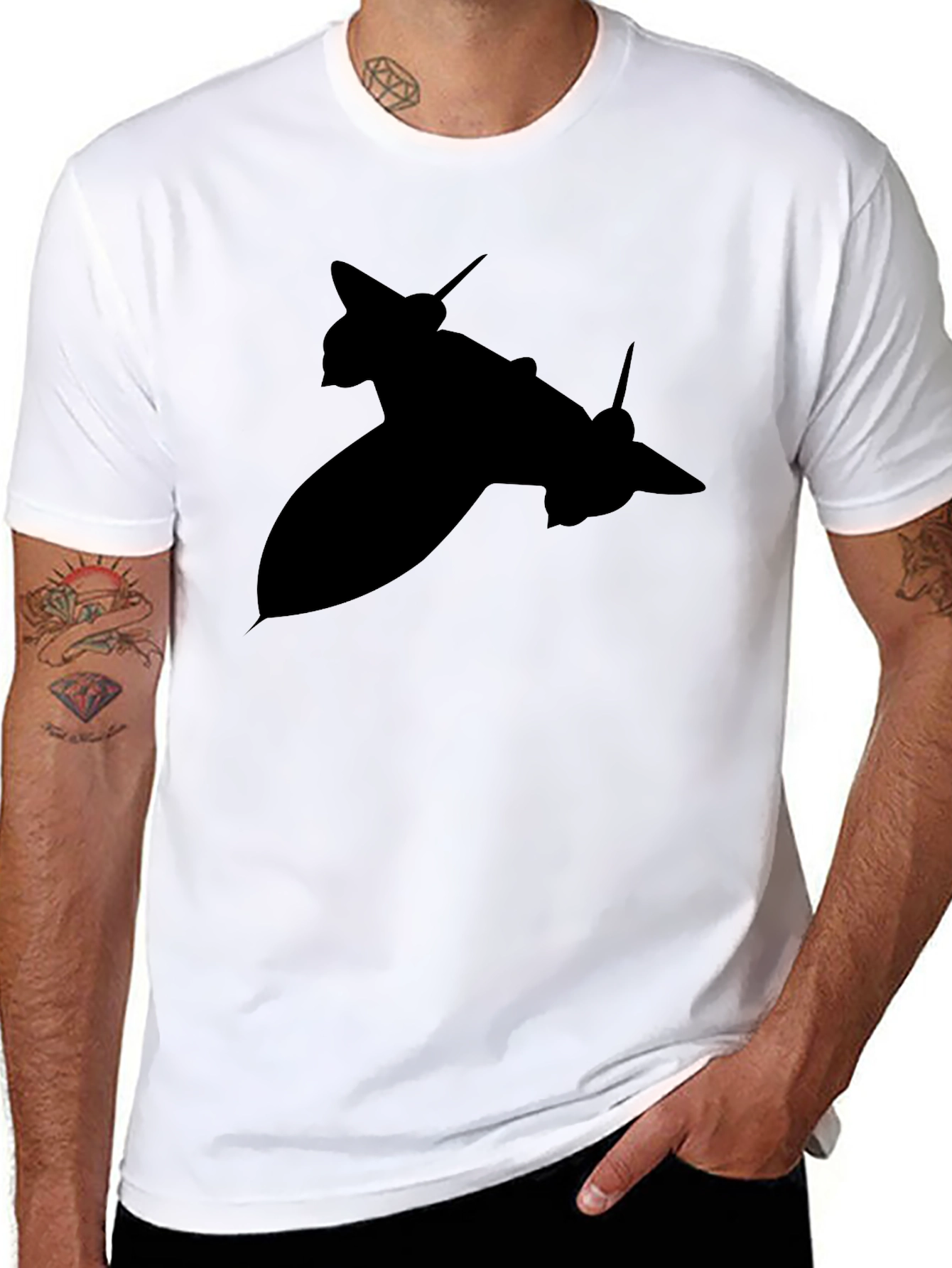 Black Stealth Jet Black T-Shirt - Aviation Enthusiast Apparel view 8
