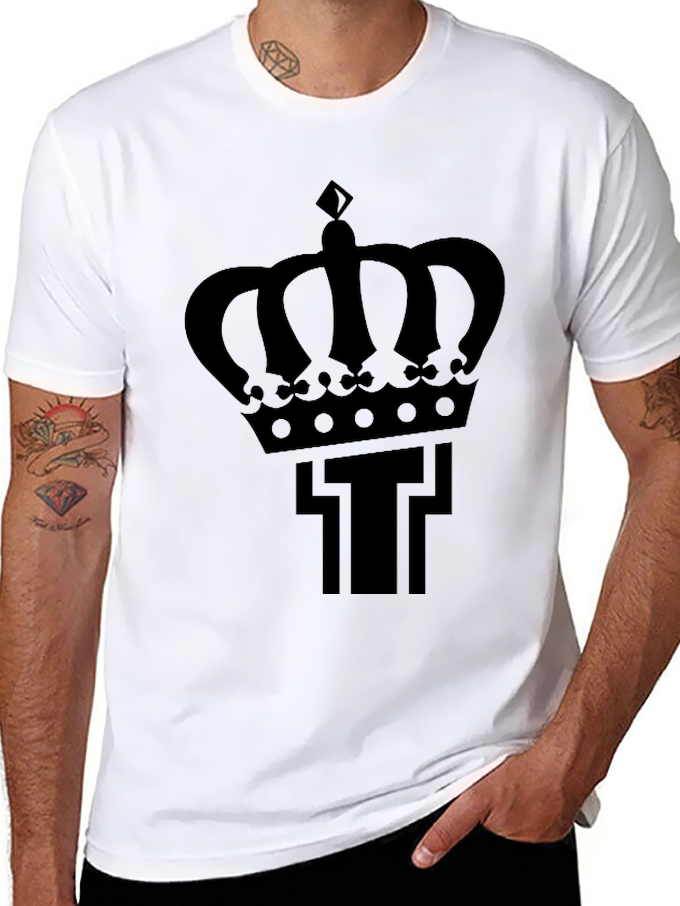 Black Crown T Black Graphic Tee view 8