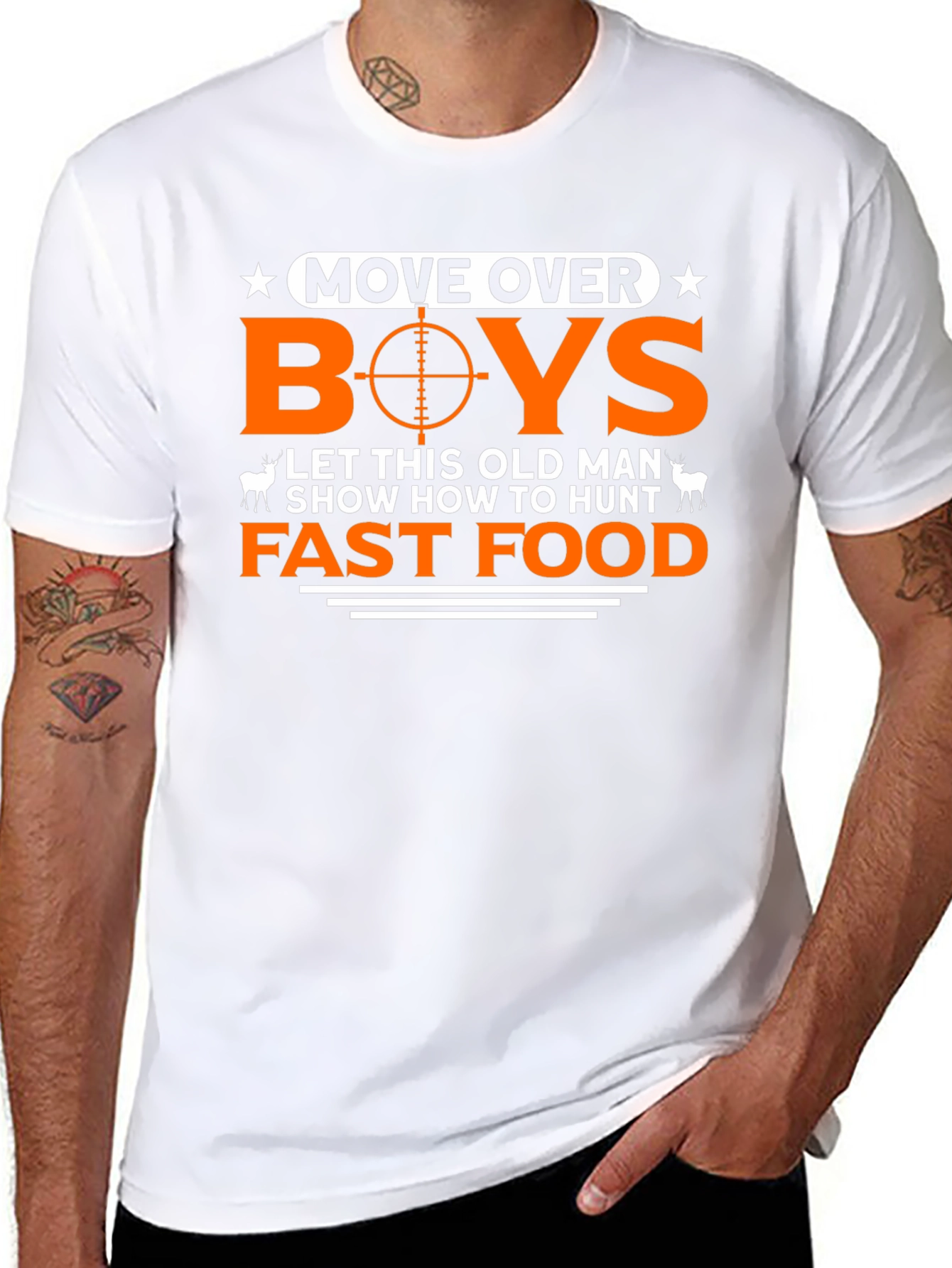 Black Funny Hunting T-Shirt: Move Over Boys view 8