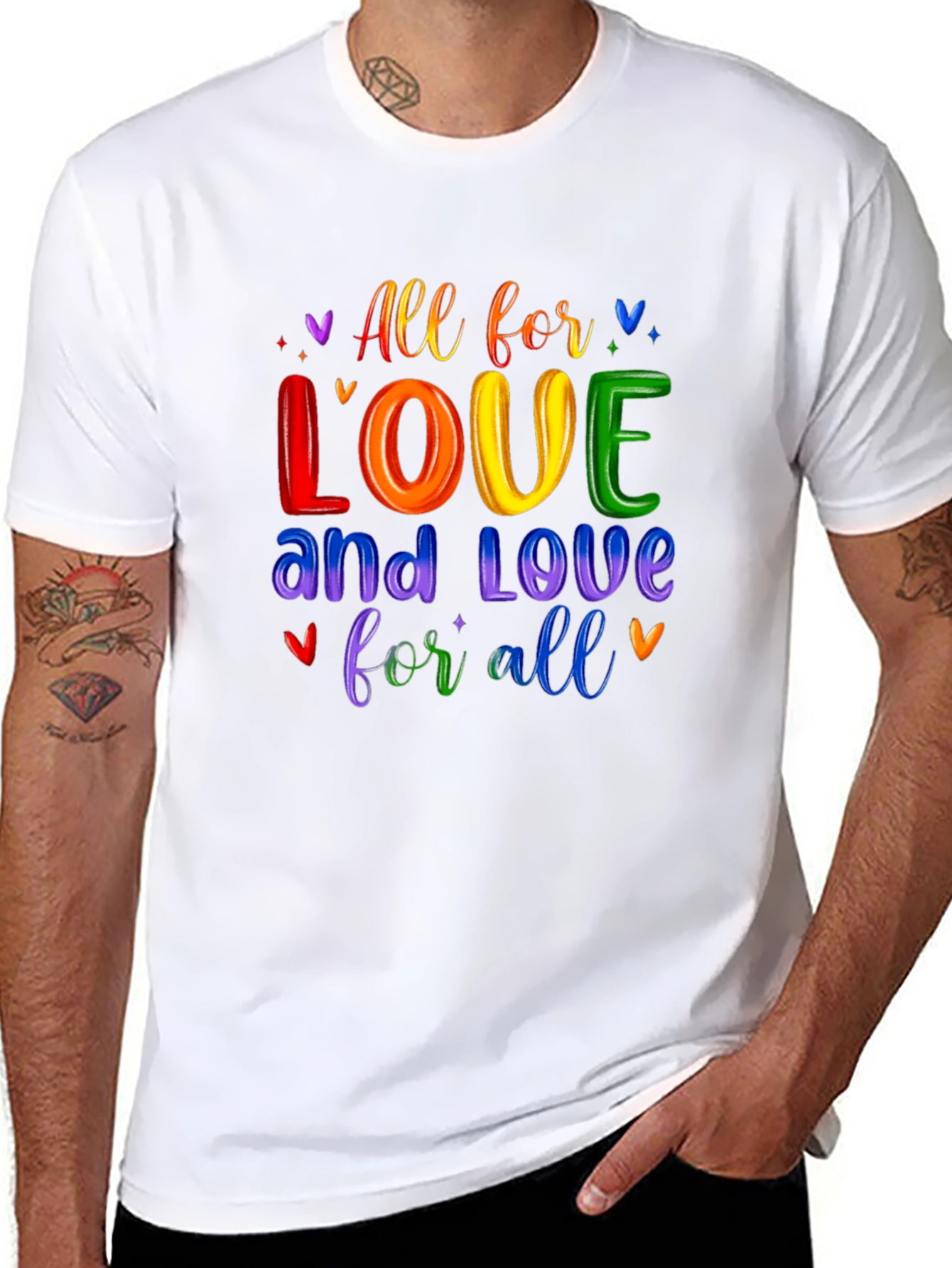 Black Love For All Rainbow Graphic Tee view 8