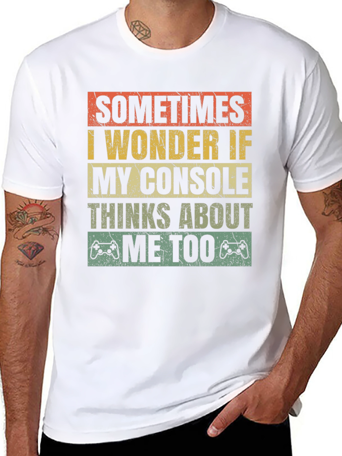 Black Gamer Console Humor T-Shirt view 8