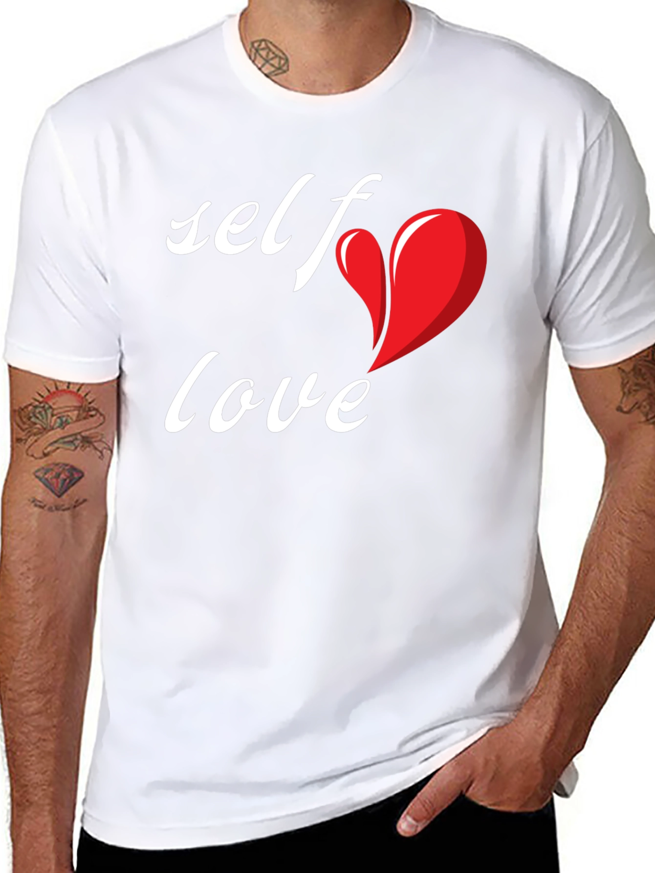 Black Self Love Black Graphic Tee - Express Yourself view 8