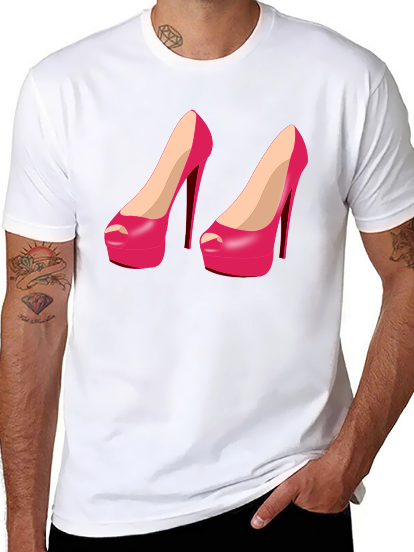 Black Stiletto Heel Graphic Tee view 8