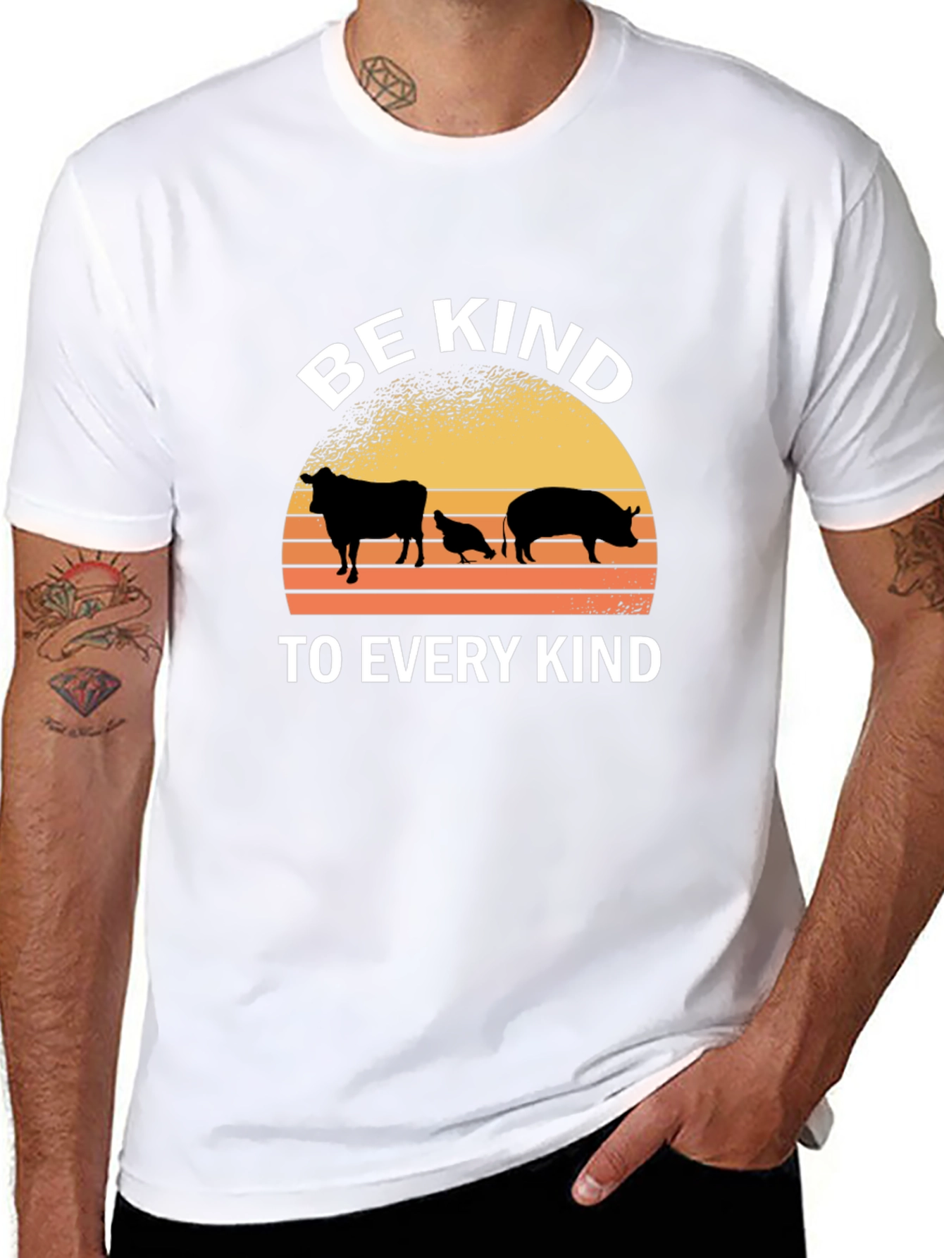 Black Be Kind Animal Silhouette T-Shirt view 8