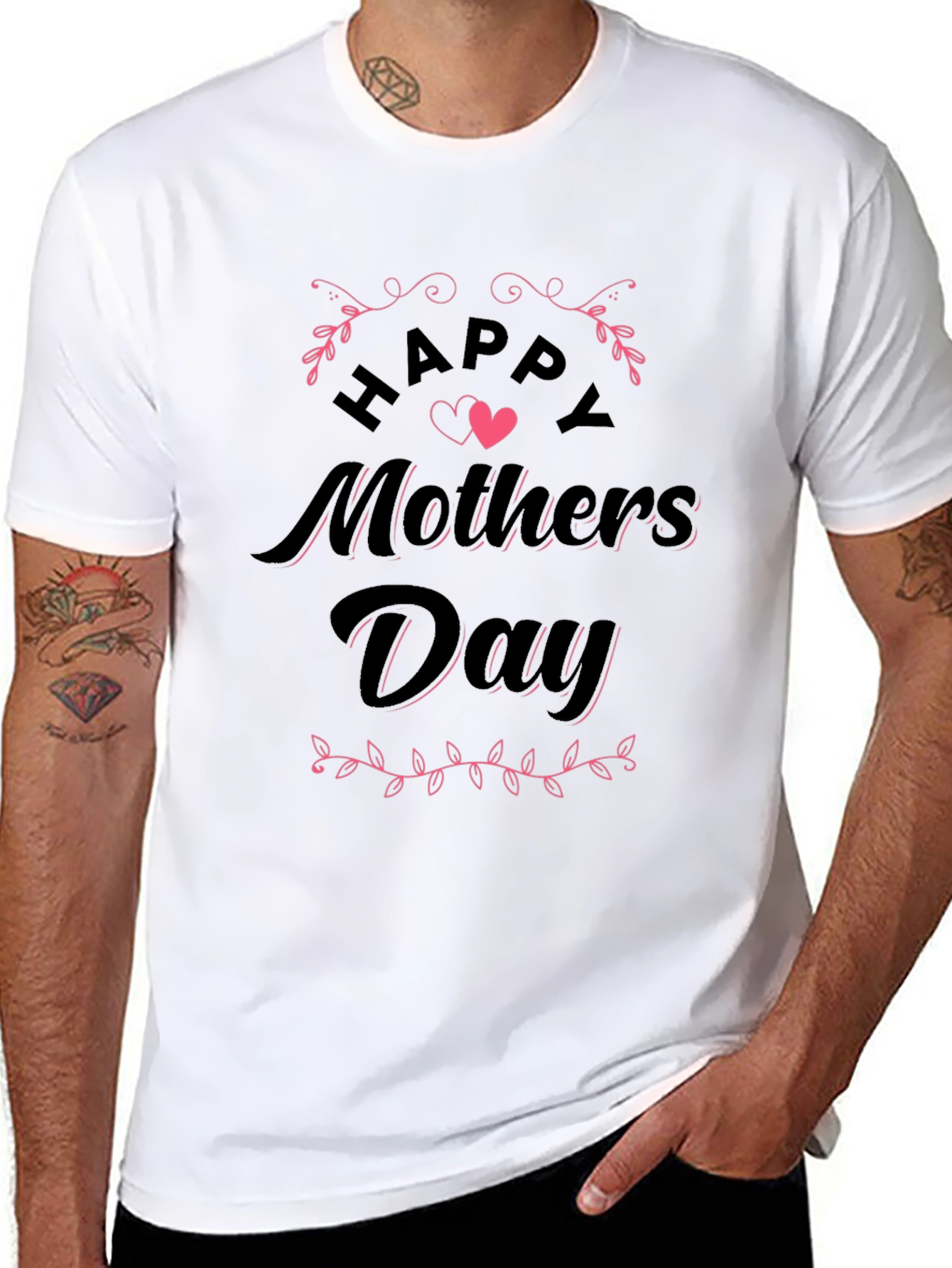 Happy Mother's Day T-Shirt - Black - 8