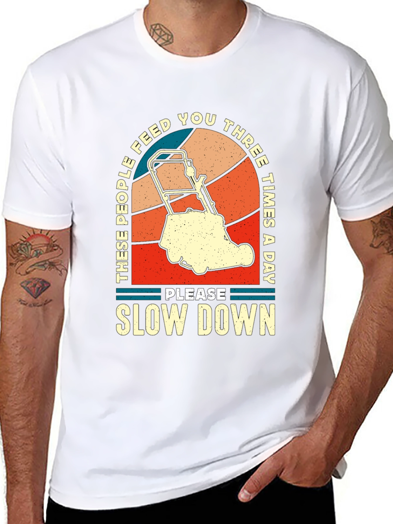 Black Retro "Slow Down" T-Shirt view 8