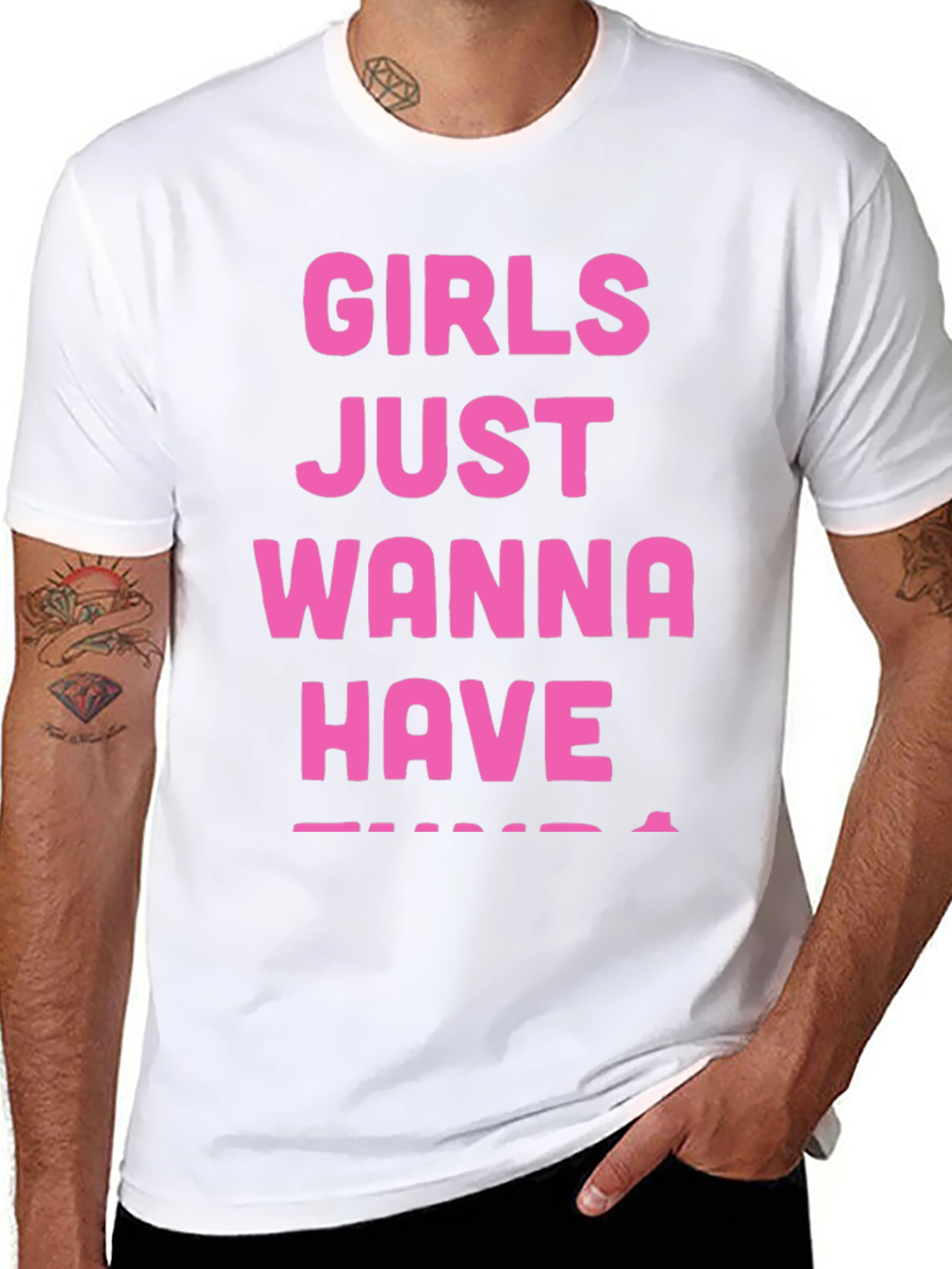 Black Girls Just Wanna Have Fun T-Shirt - Black view 8