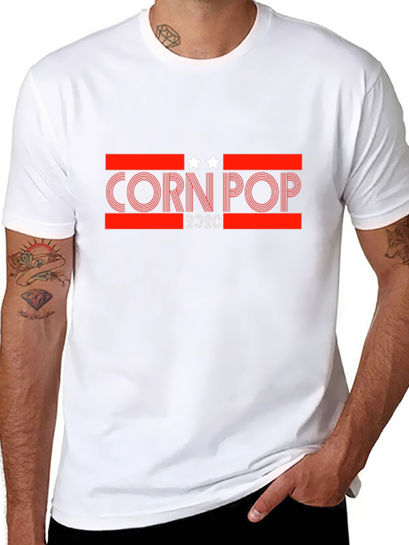 Black Corn Pop 2020 Graphic Tee - Political Humor T-Shirt view 8