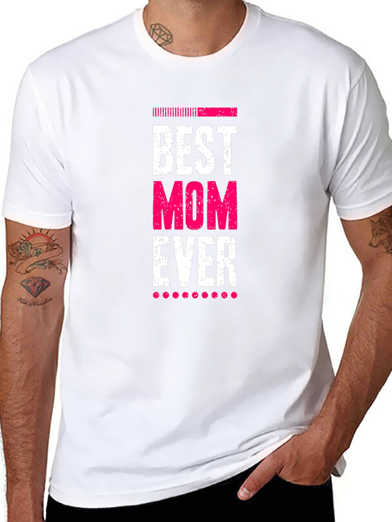 Black Best Mom Ever Black T-Shirt view 8