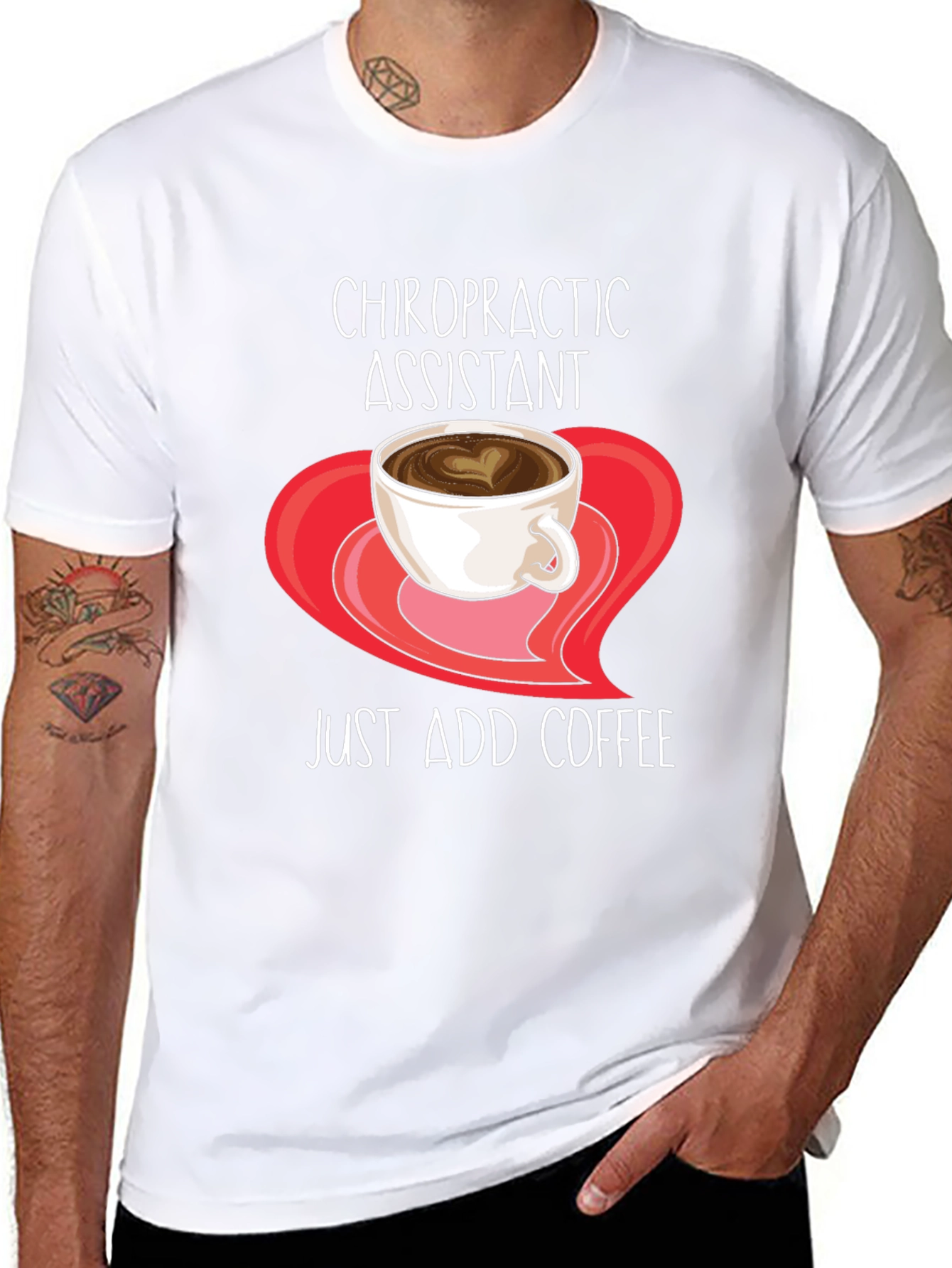 Black Chiropractic Assistant Coffee T-Shirt view 8