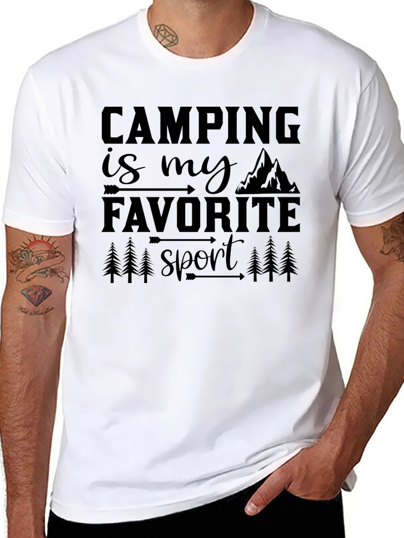 Black Camping Is My Favorite Sport Graphic Tee view 8