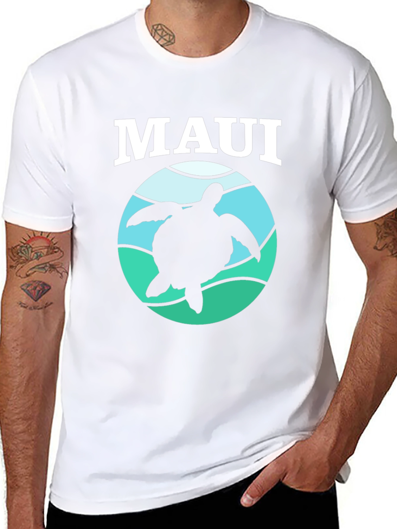 Black Maui Turtle Graphic Tee - Island Vibes view 8