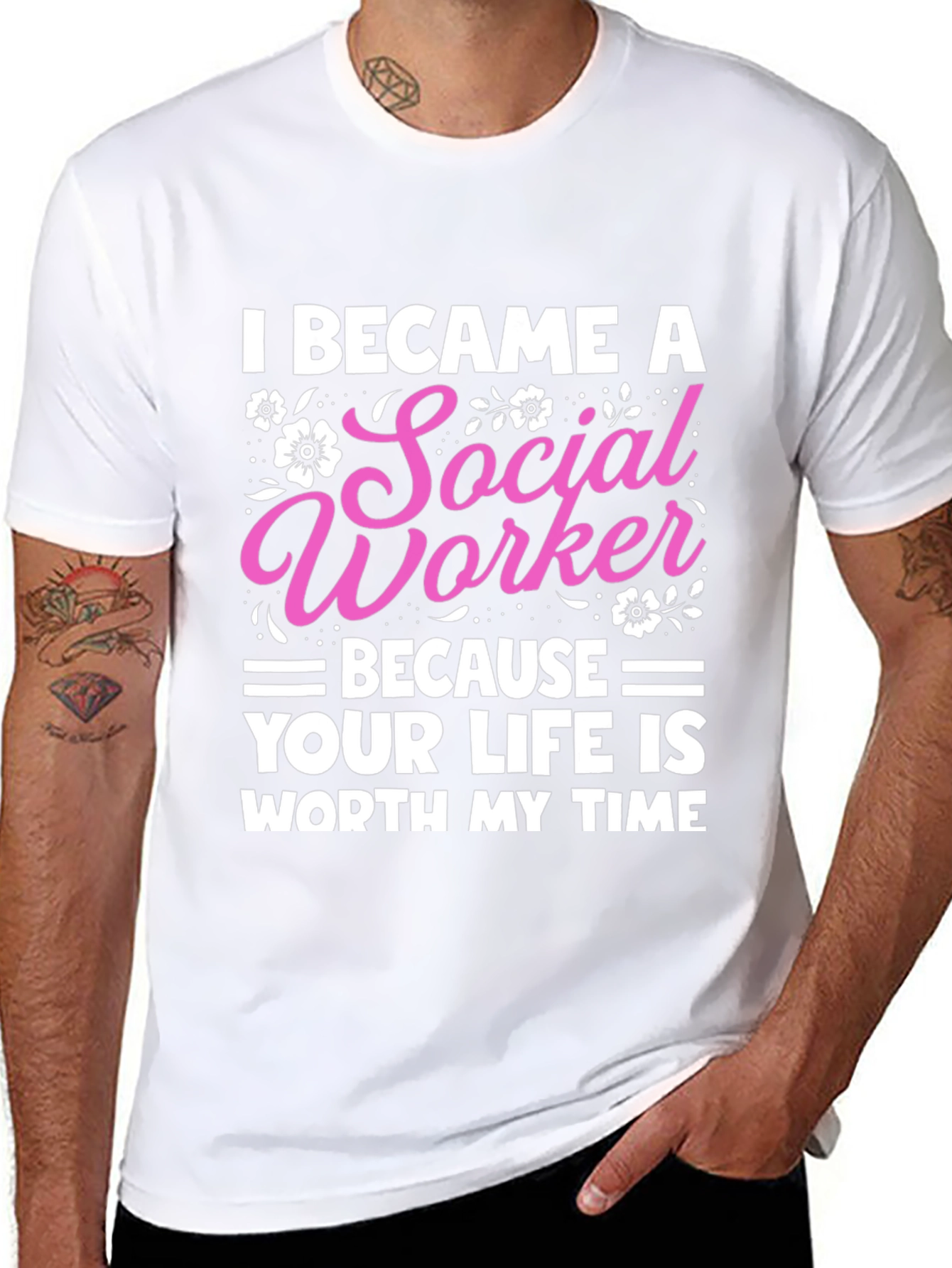 Black Social Worker T-Shirt: Worth My Time view 8