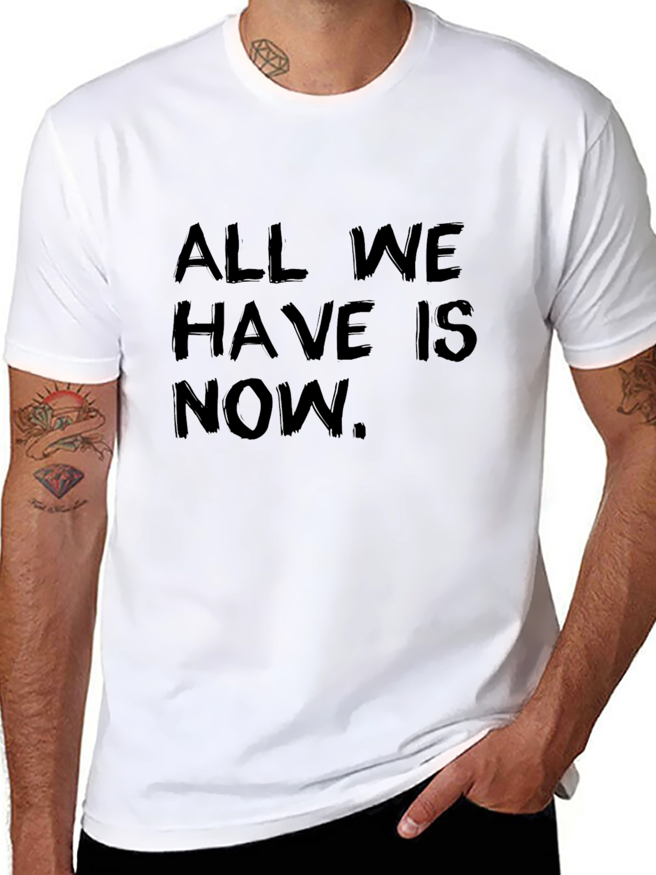 Black All We Have is Now - Men's Black Graphic Tee view 8