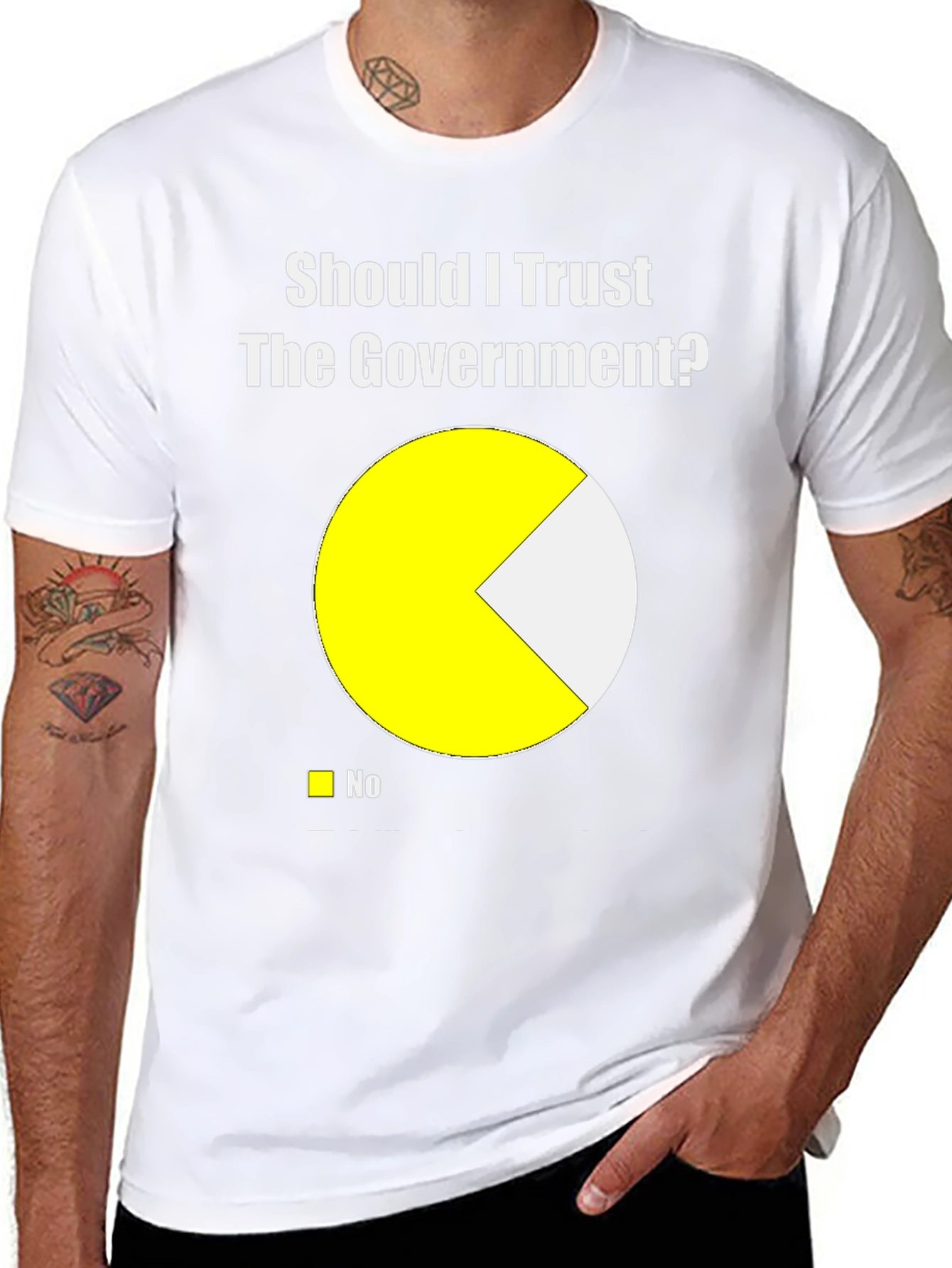Black Should I Trust The Government? Funny T-Shirt view 8