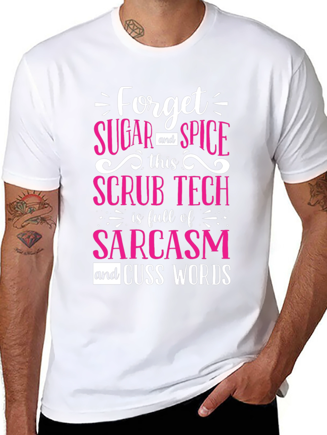 Black Sarcastic Scrub Tech T-Shirt view 8