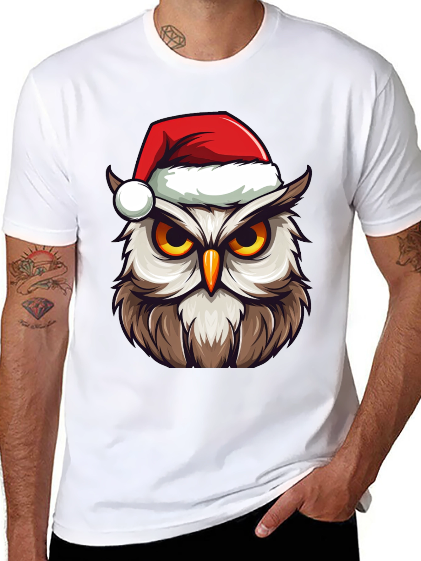 Festive Owl Graphic Tee - 8