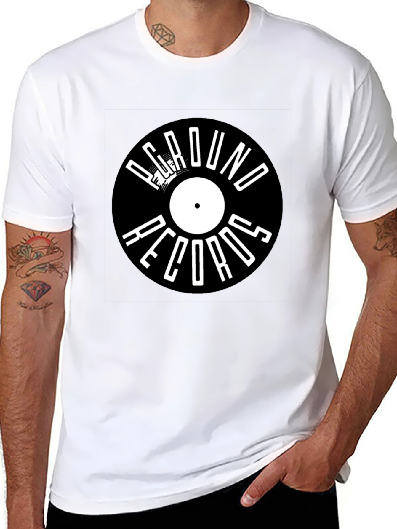 Black Underground Records Vinyl T-Shirt view 8