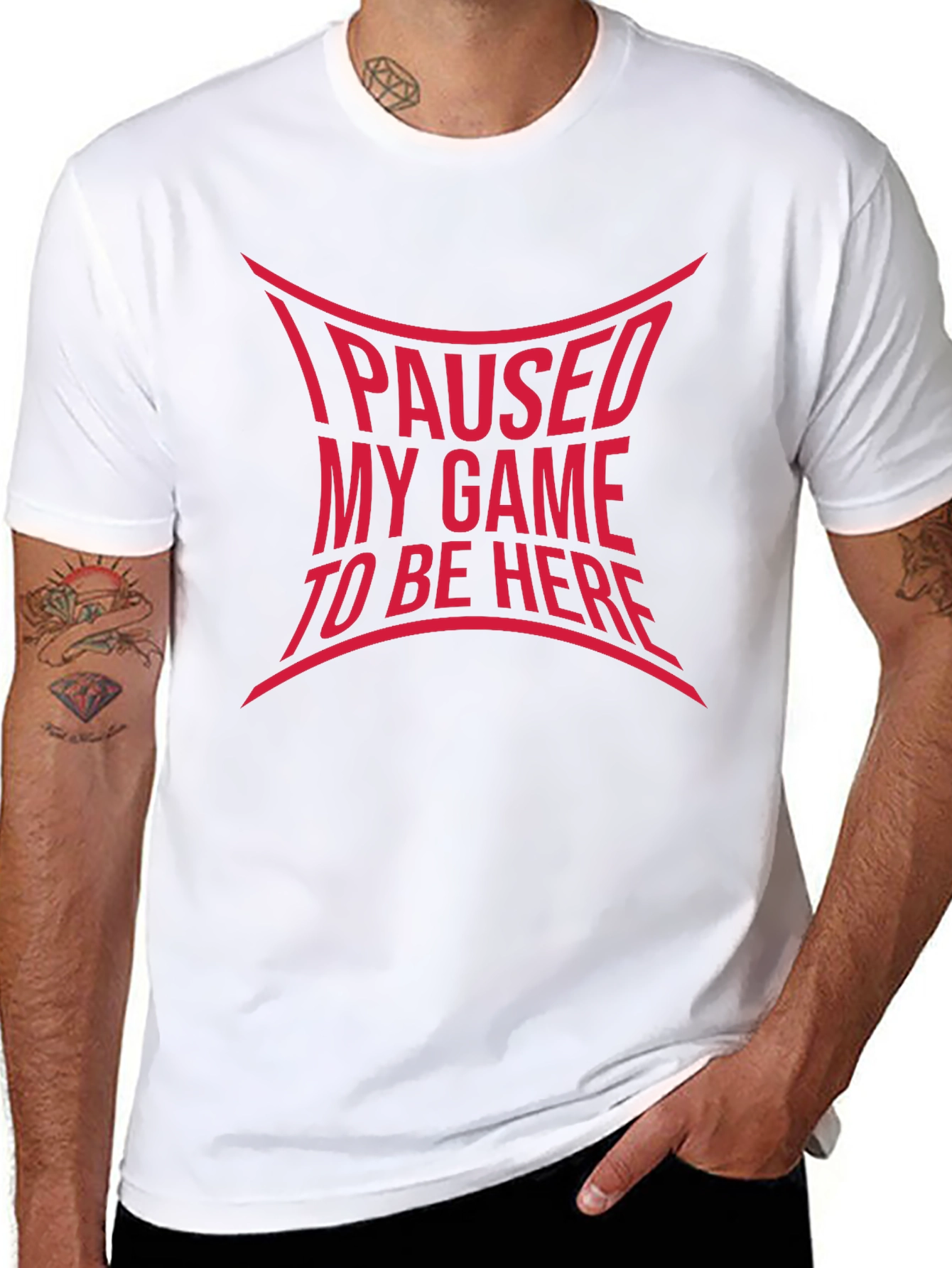 Black I Paused My Game T-Shirt - Funny Gamer Tee view 8