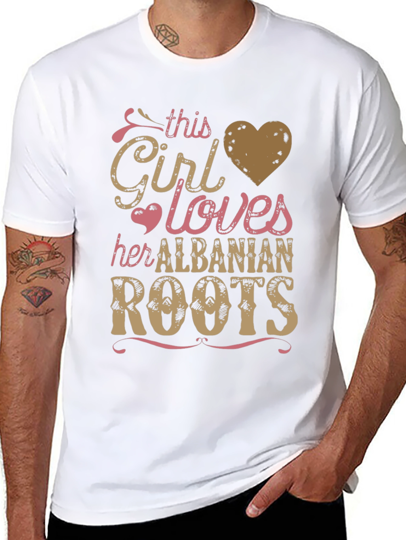 Black Albanian Roots Graphic Tee - This Girl Loves Heritage T-Shirt view 8