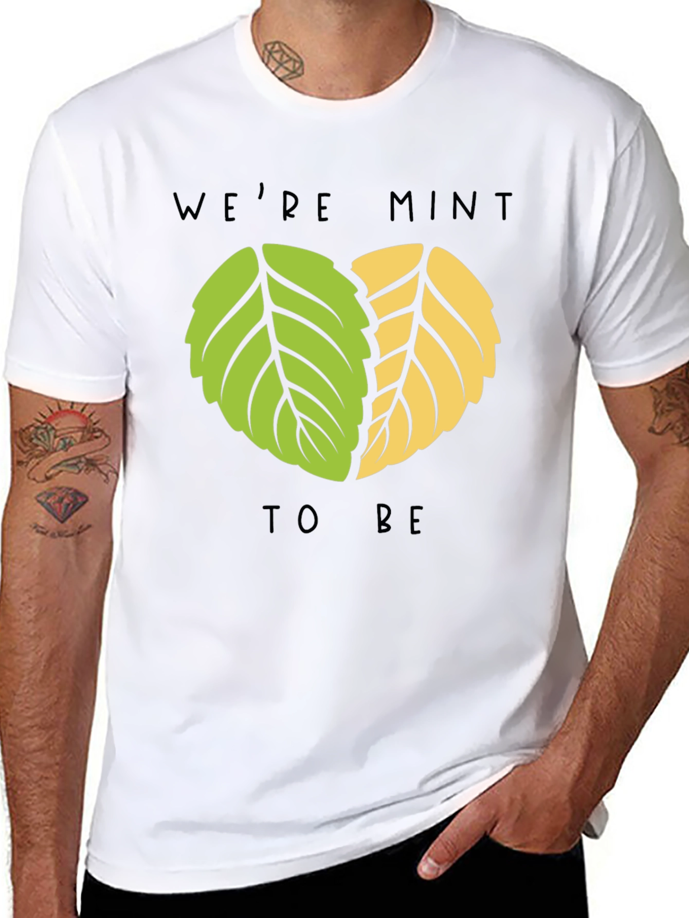 Black We're Mint to Be T-Shirt view 8