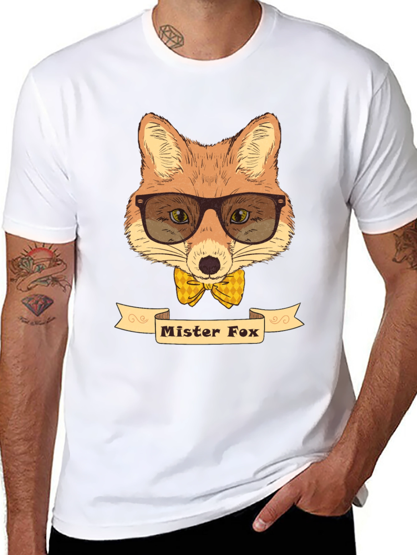 Black Mr. Fox Graphic Tee - Stylish Novelty Shirt view 8