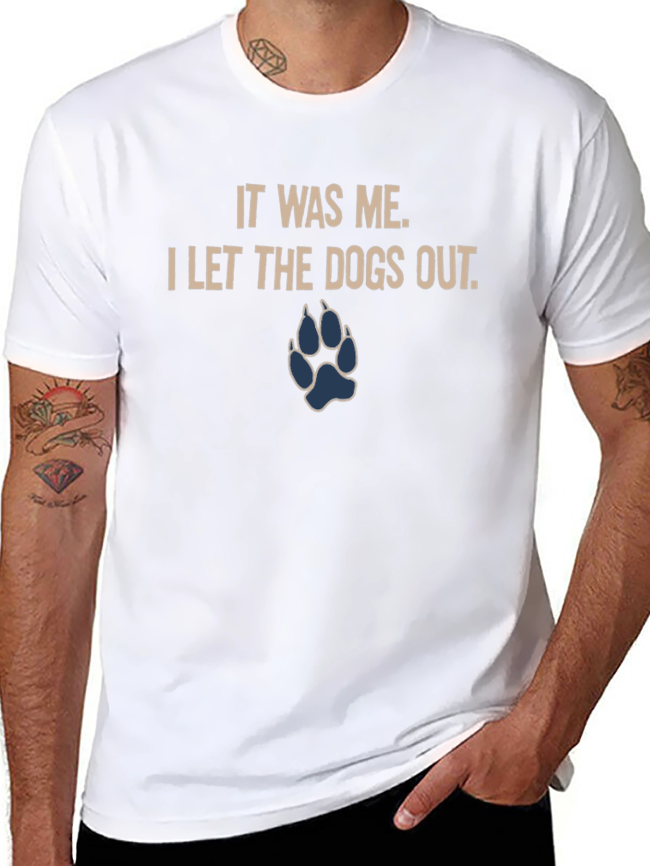 Black I Let the Dogs Out T-Shirt - Funny Dog Lover Tee view 8
