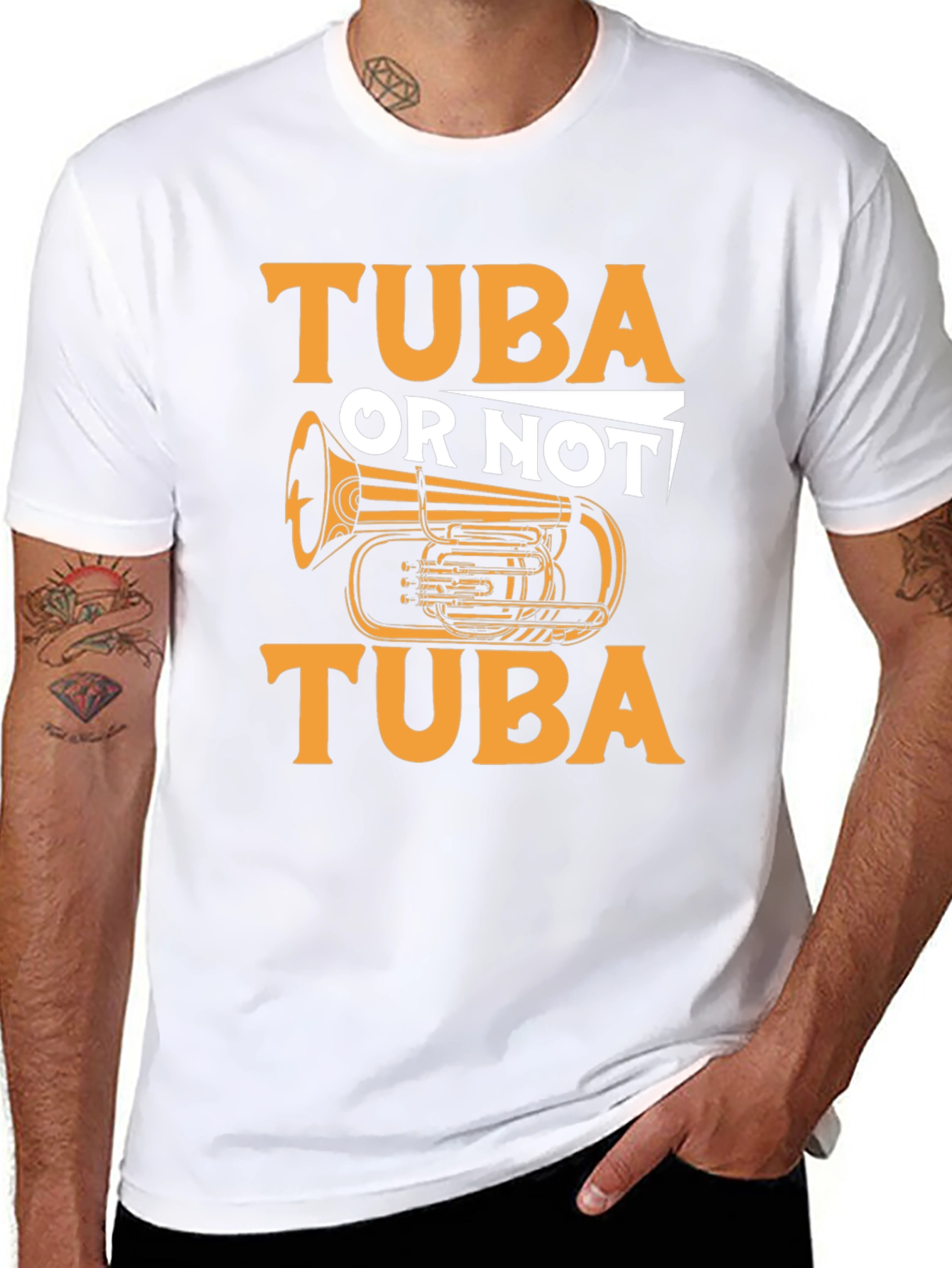 Black Tuba Or Not Tuba Funny Musician Black T-Shirt view 8