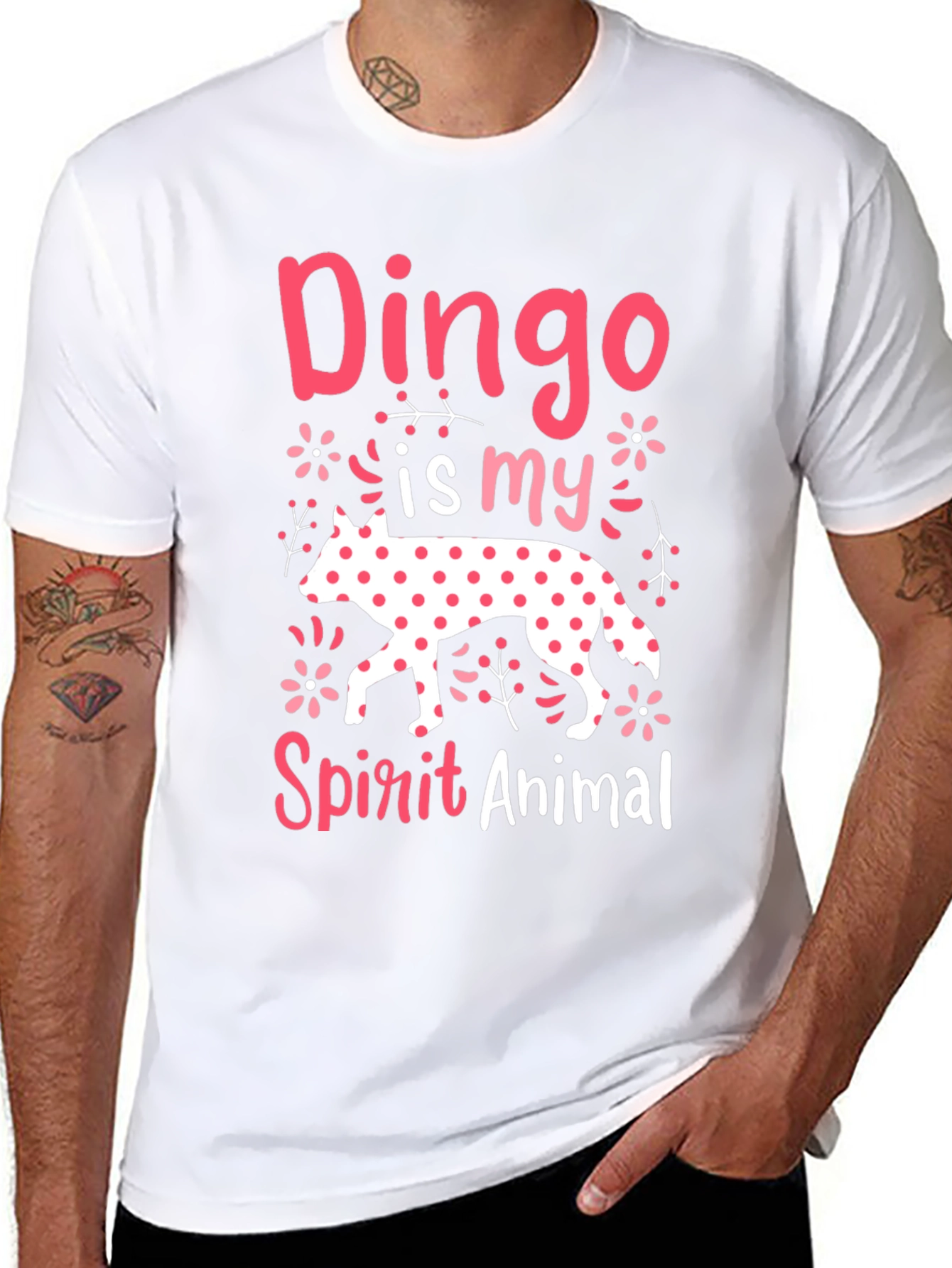 Black Dingo Spirit Animal Graphic Tee - Novelty Design view 8