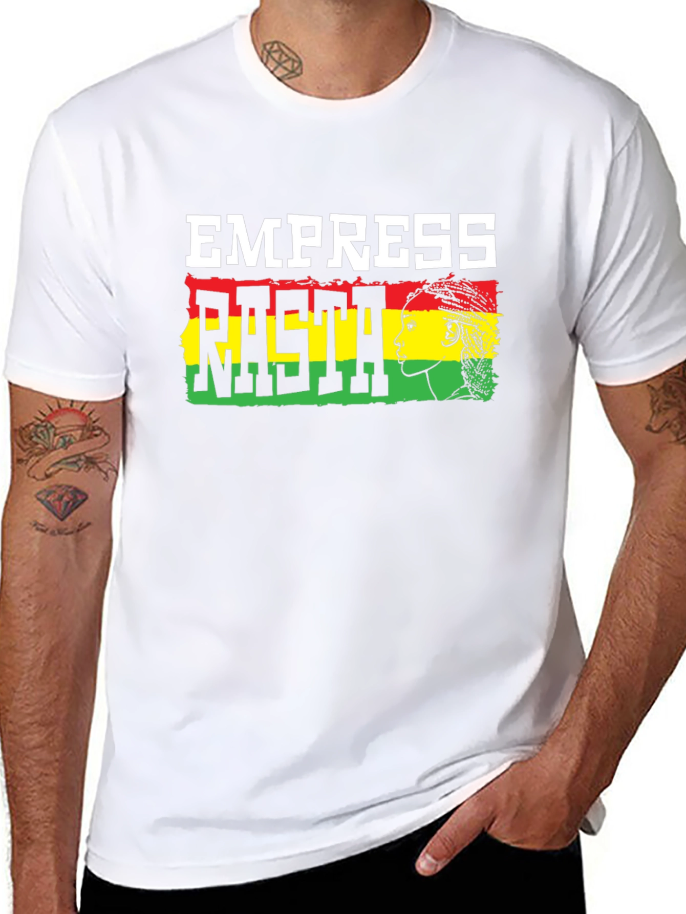 Black Empress Rasta Graphic T-Shirt view 8