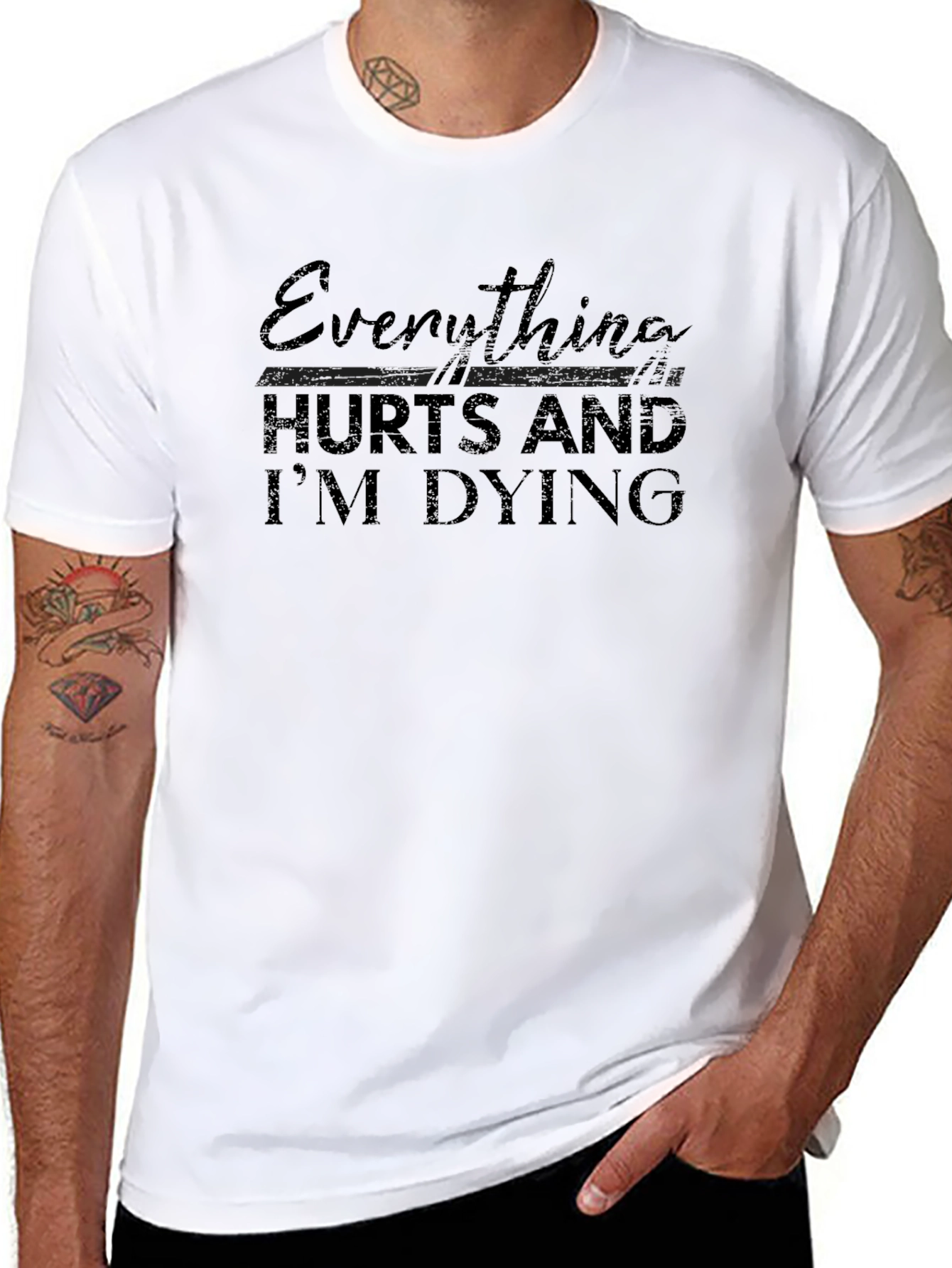 Black Everything Hurts and I'm Dying T-Shirt view 8