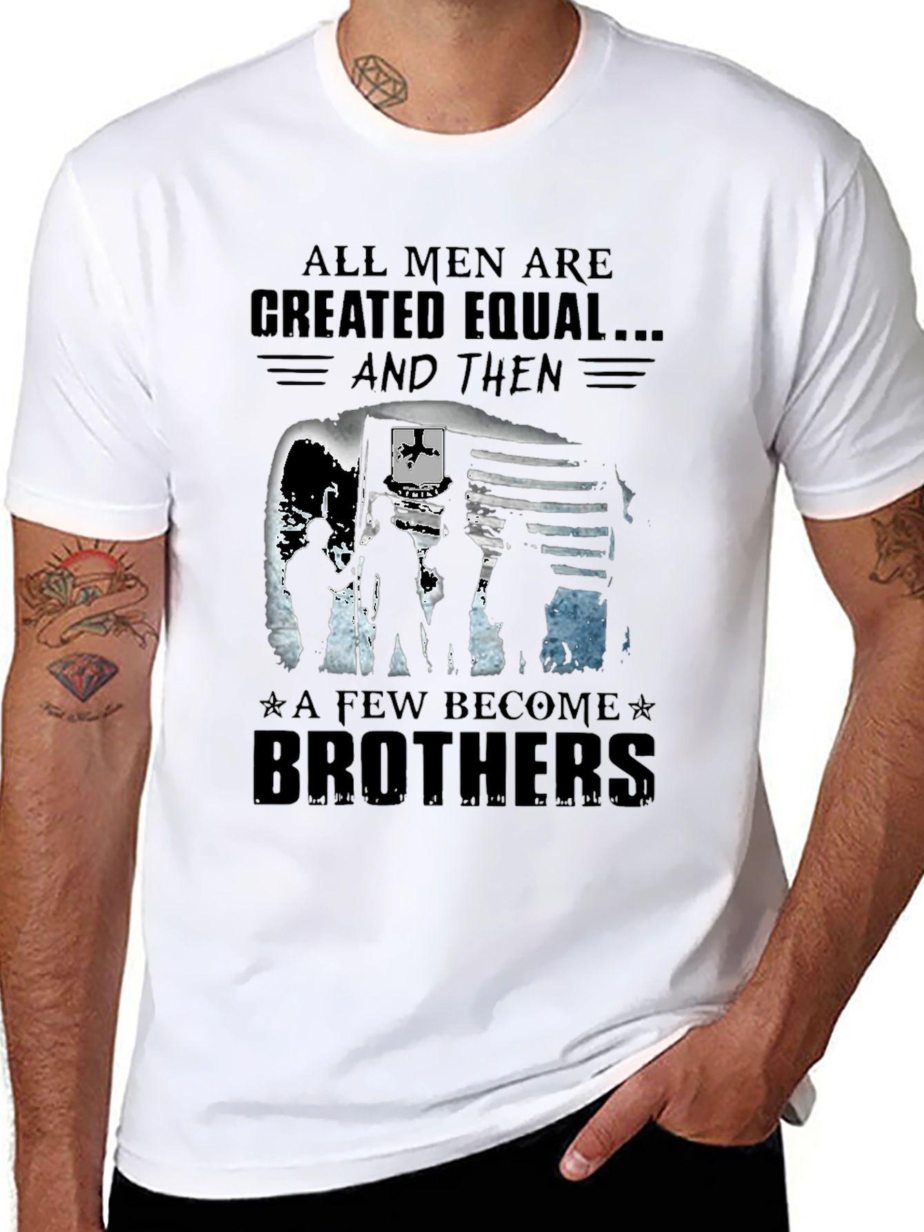 Black Brotherhood Graphic Tee - All Men Created Equal view 8