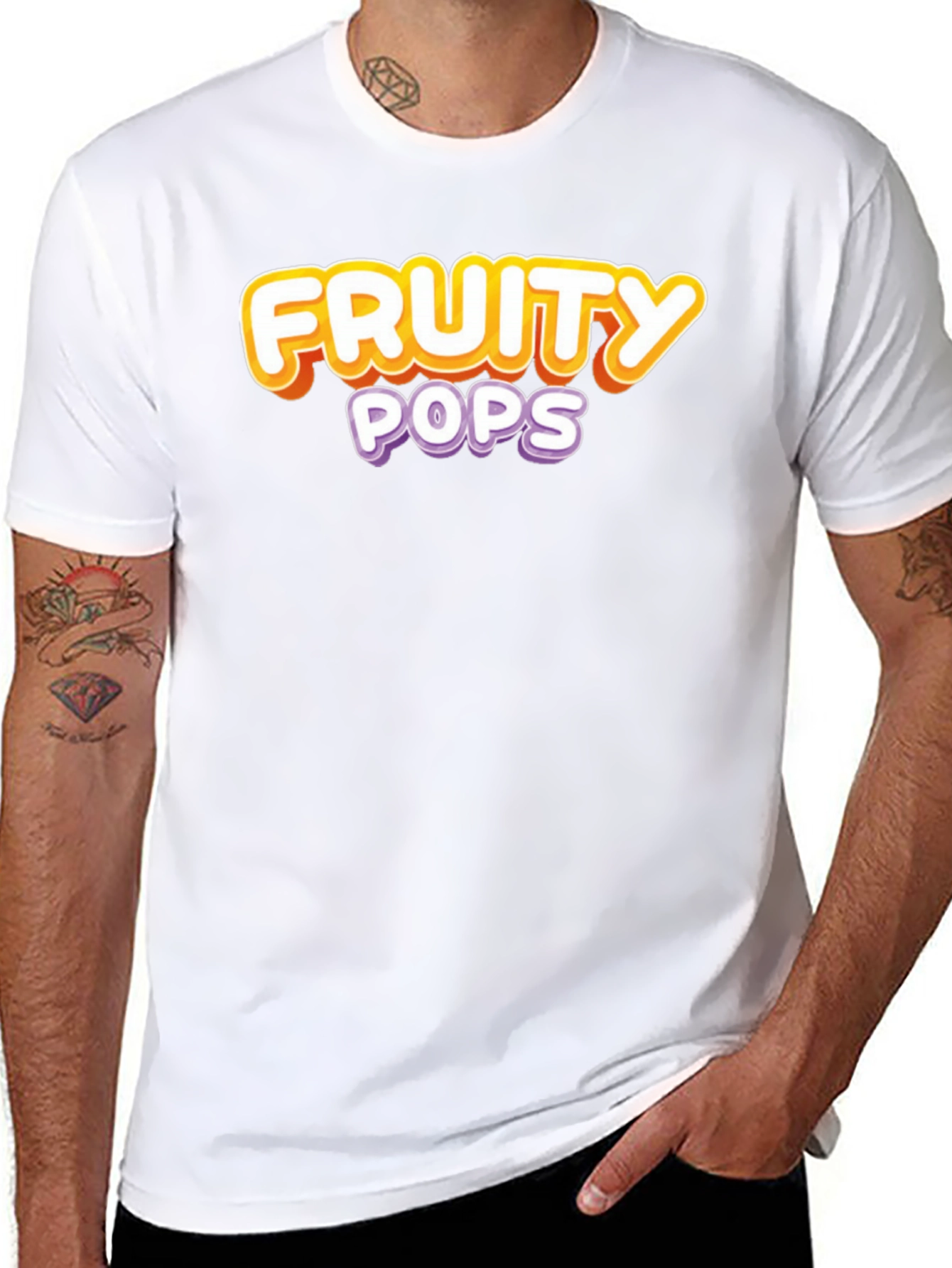 Black Fruity Pops Graphic Tee - Fun Casual Style view 8