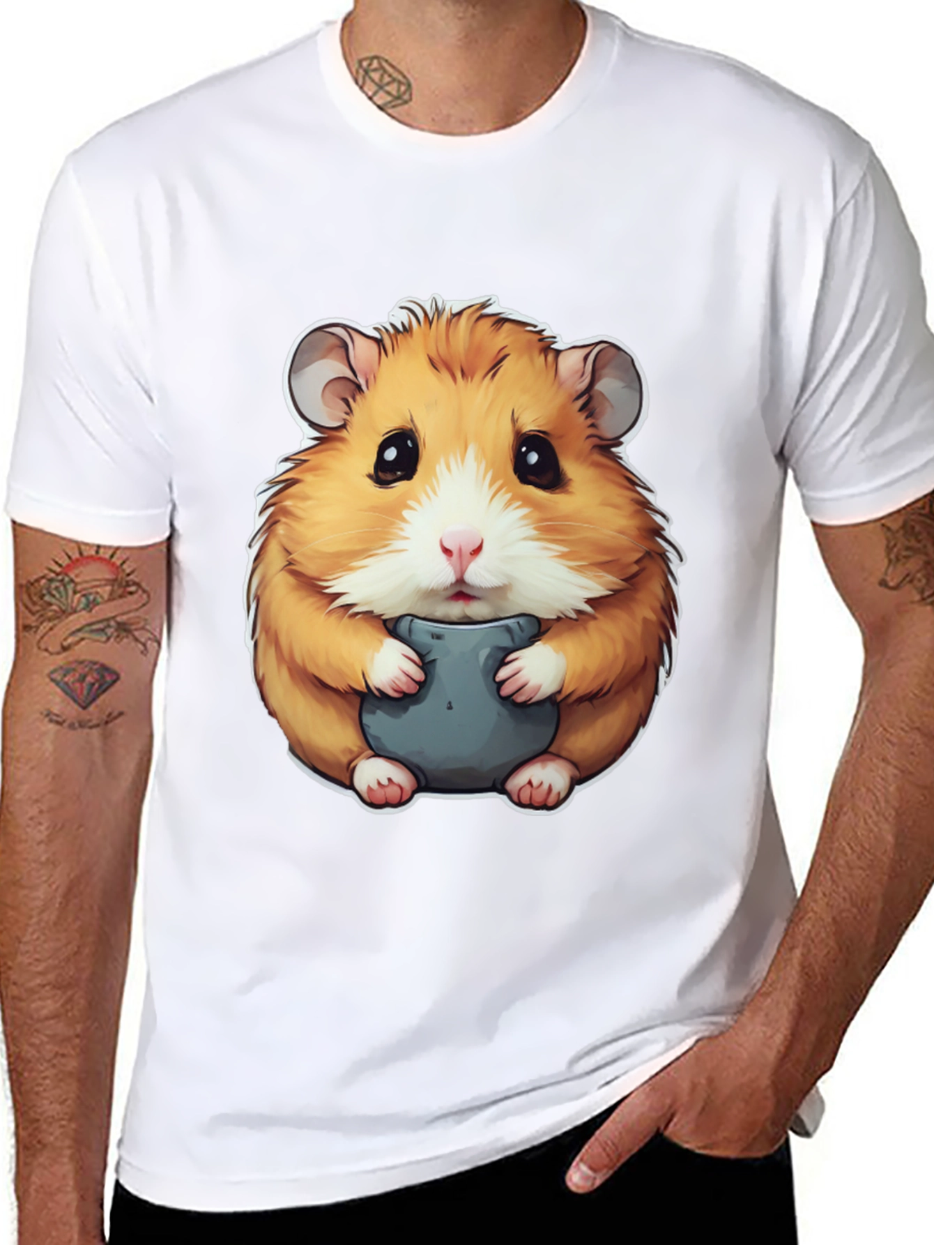 Black Hamster Graphic Tee - Cute Animal Design view 8