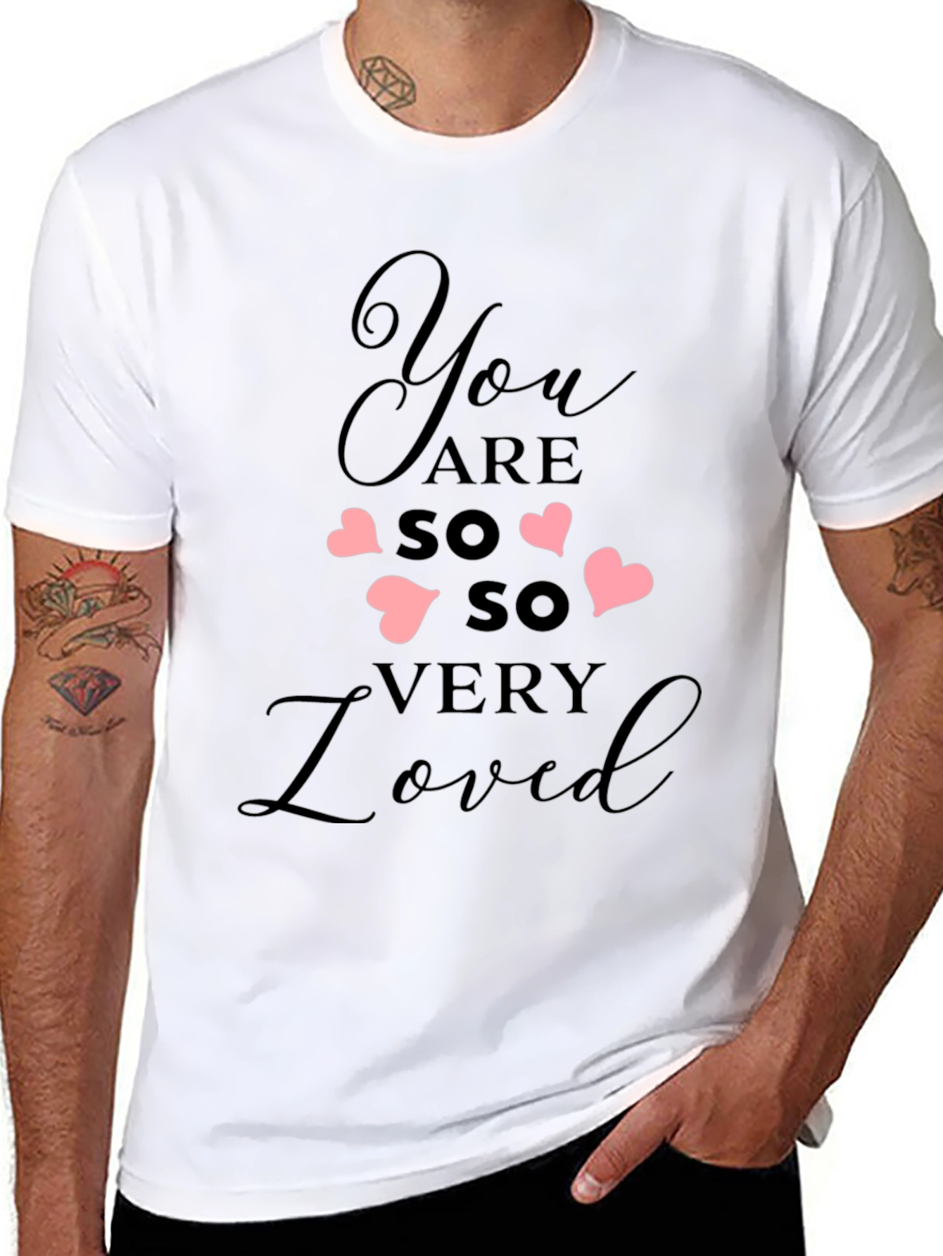 Black You Are So Very Loved Black Tee view 8