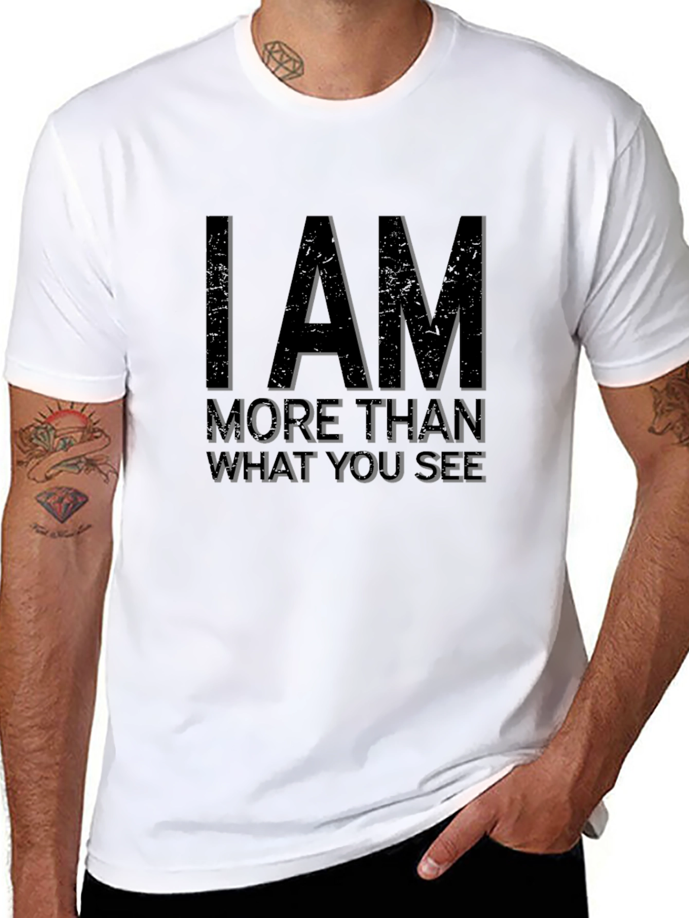 Black I AM More Than What You See Graphic Tee view 8