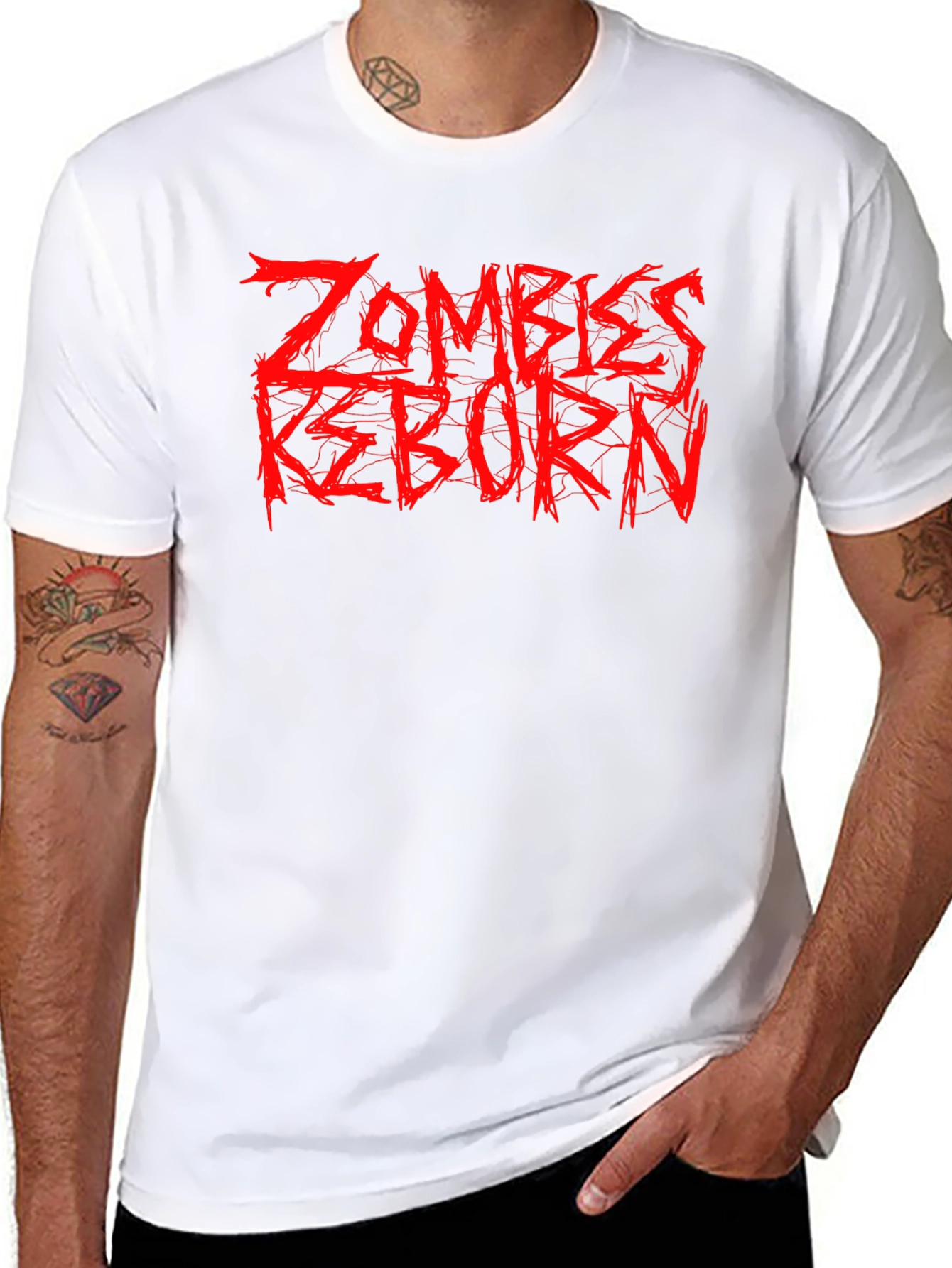 Black Zombies Reborn Black Graphic T-Shirt view 8