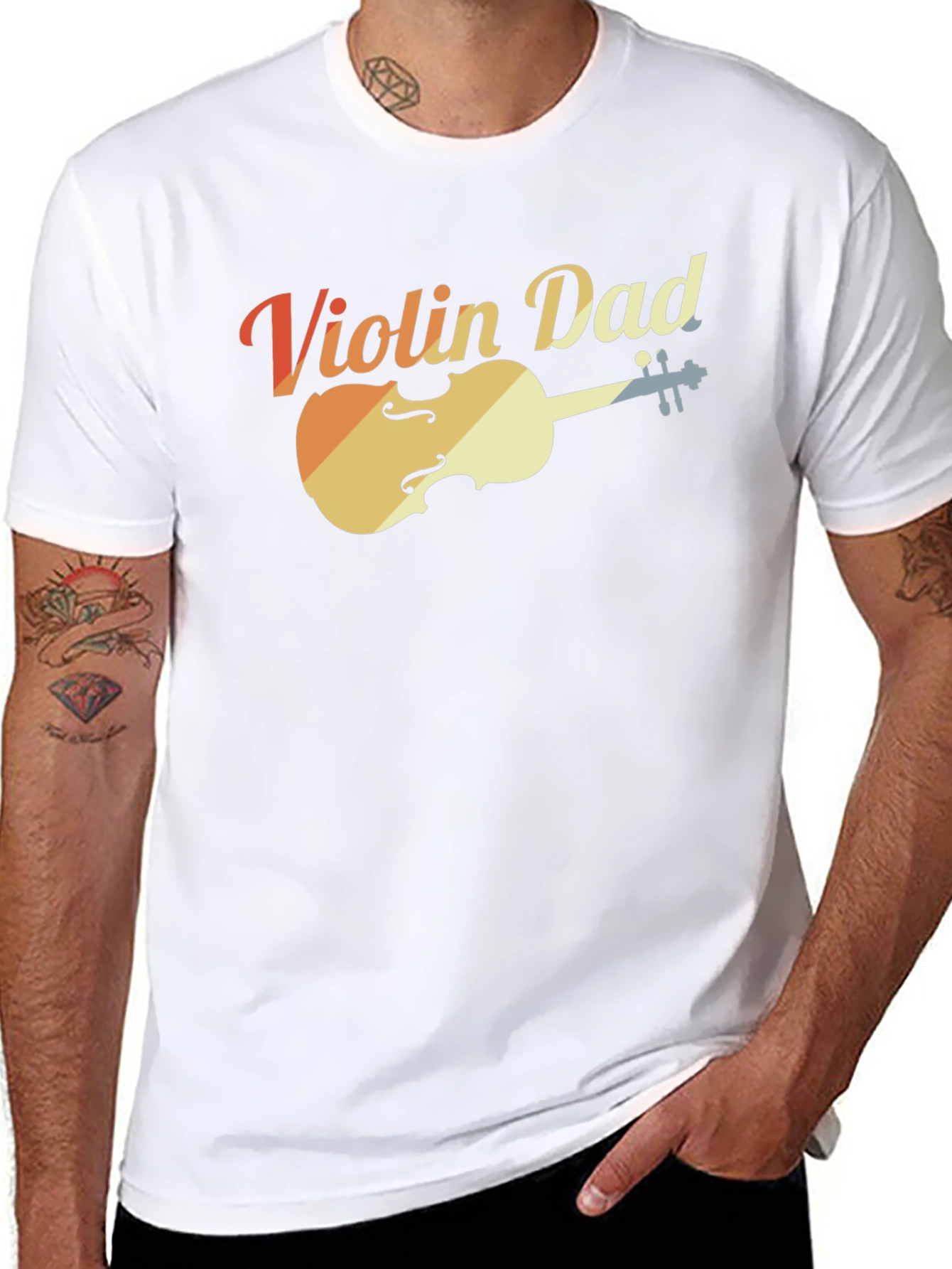 Black Violin Dad T-Shirt view 8