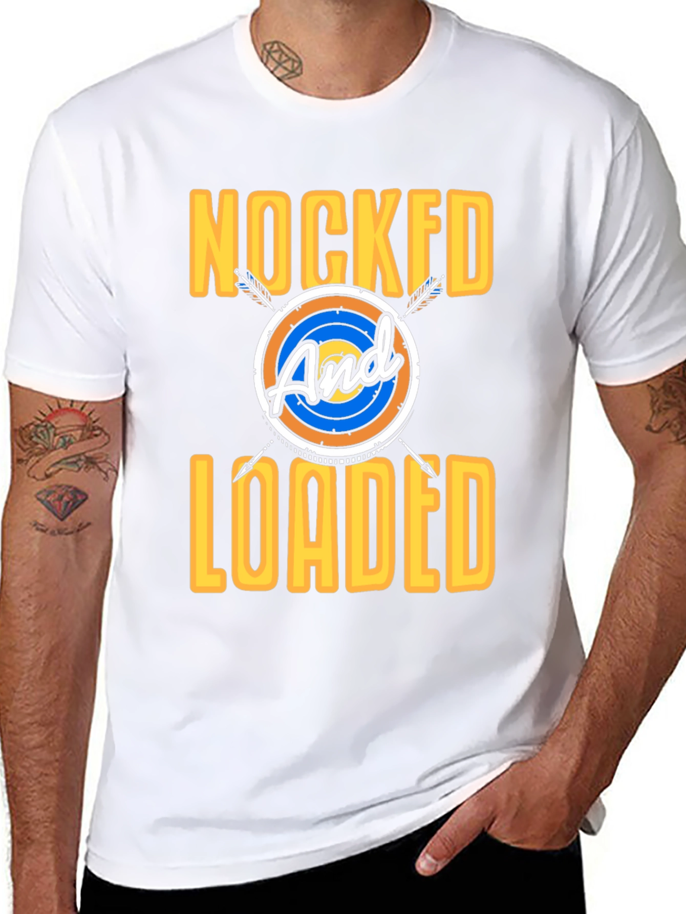 Black Archery "Nocked and Loaded" Graphic T-Shirt view 8