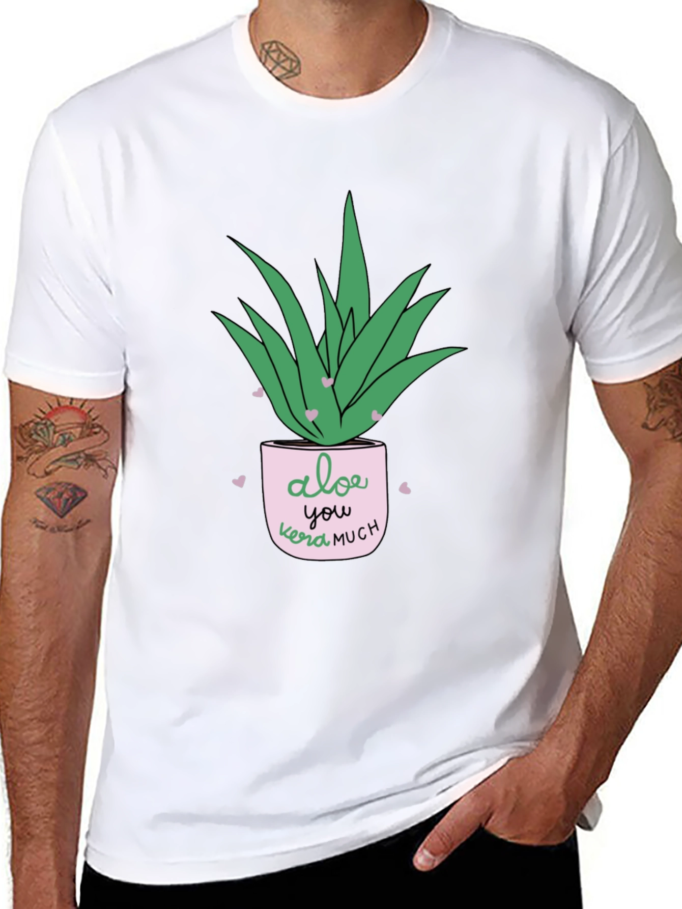 Black Aloe You Vera Much Black T-Shirt view 8