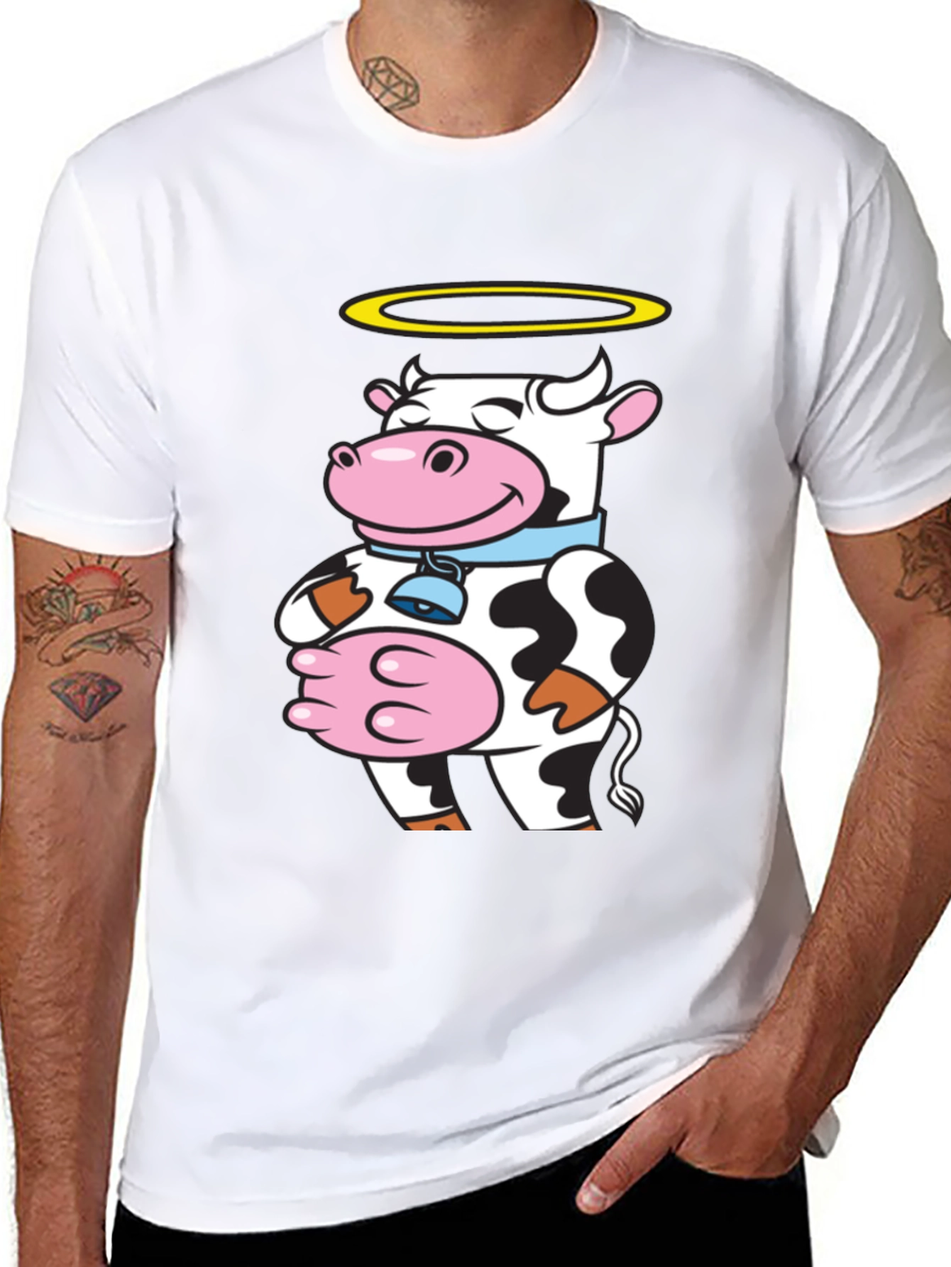 Black Holy Cow Graphic Tee - Unique Novelty Shirt view 8