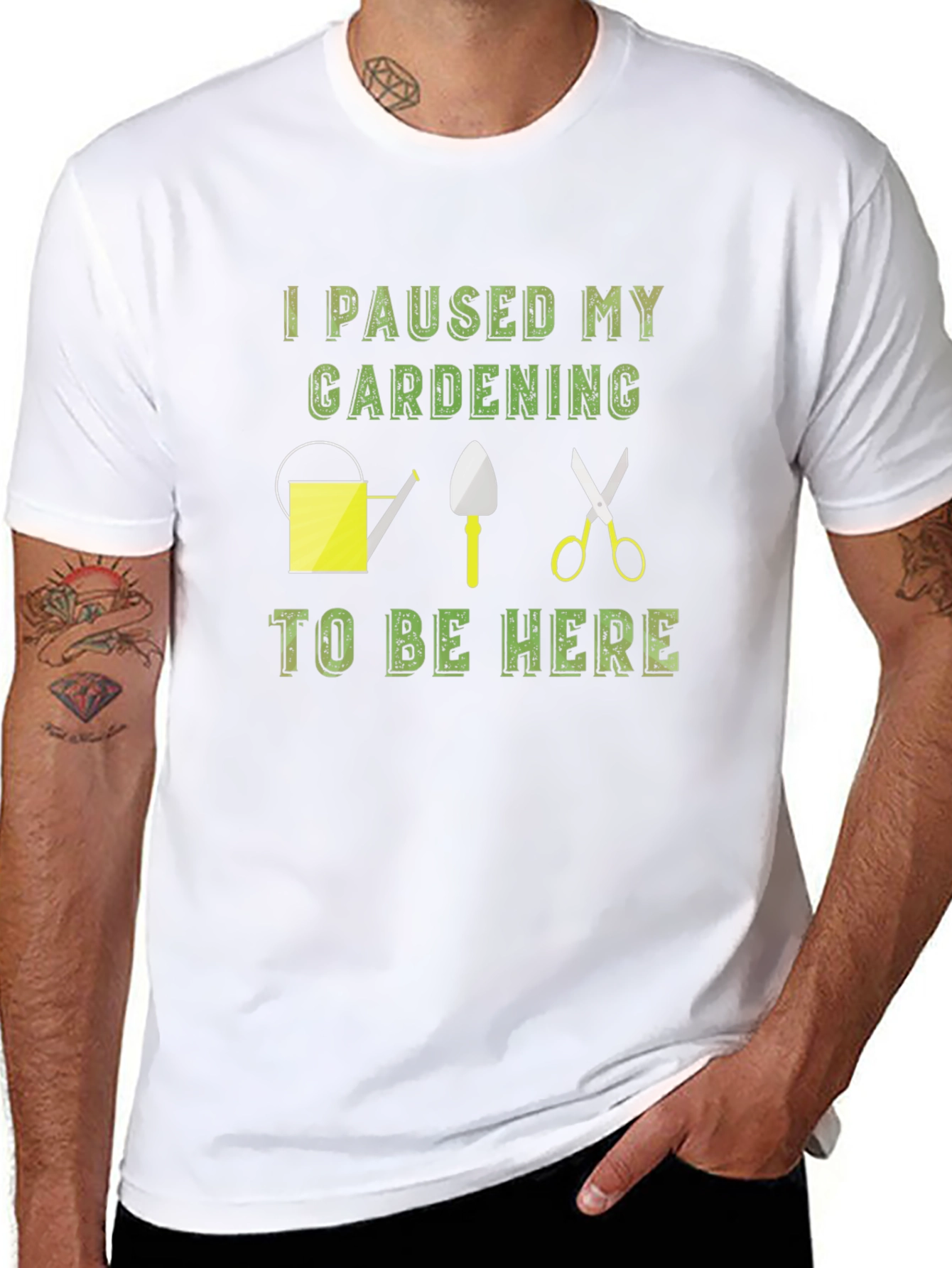 Black Gardening Pause T-Shirt - Funny Gardener Gift view 8