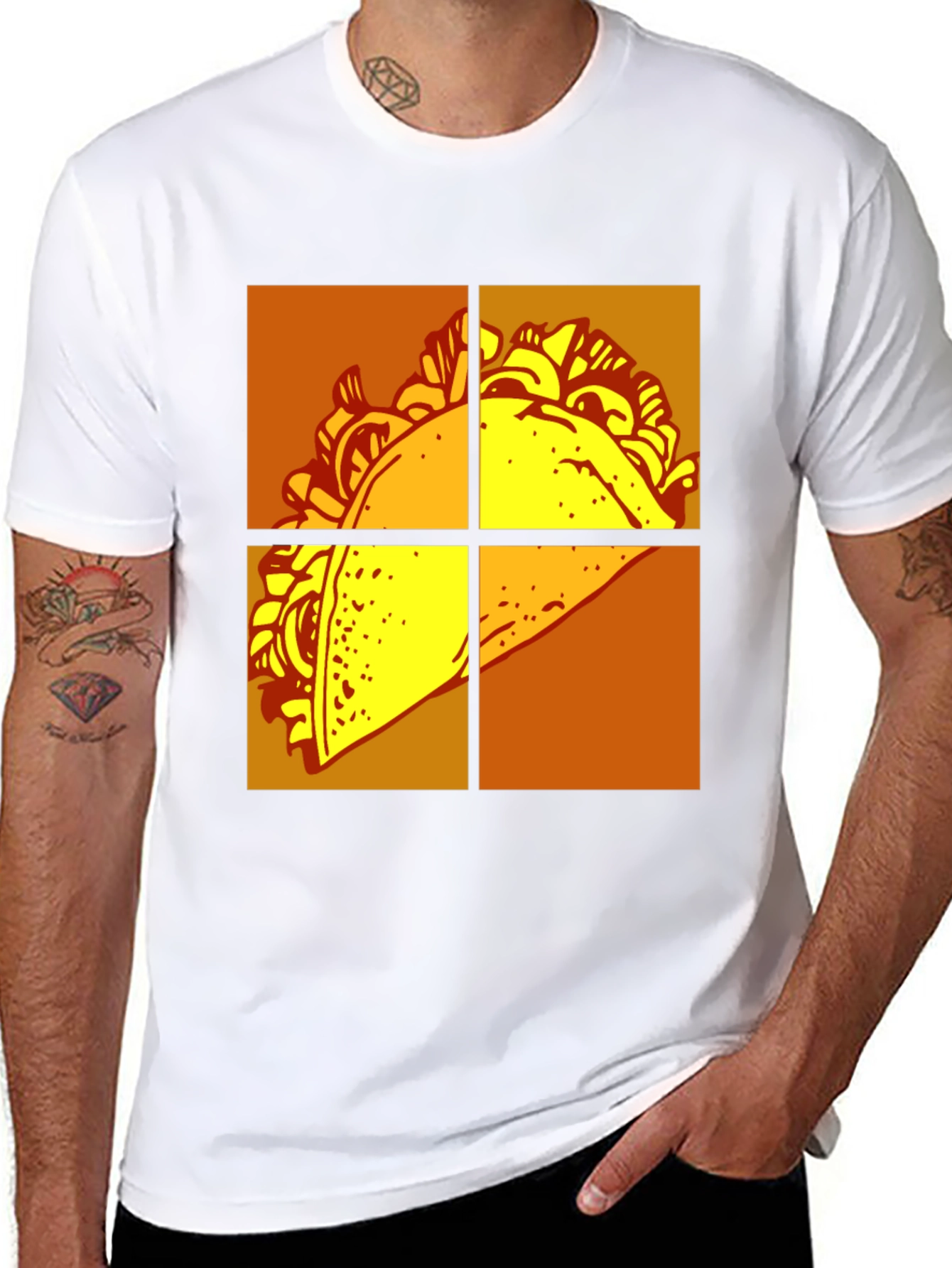 Black Taco T-Shirt - Graphic Novelty Tee view 8