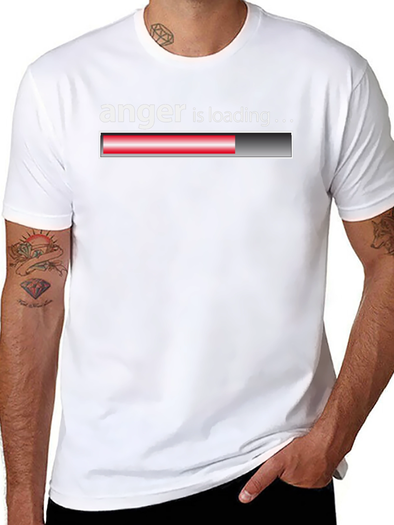 Black Anger is Loading T-Shirt - Funny Graphic Tee view 8