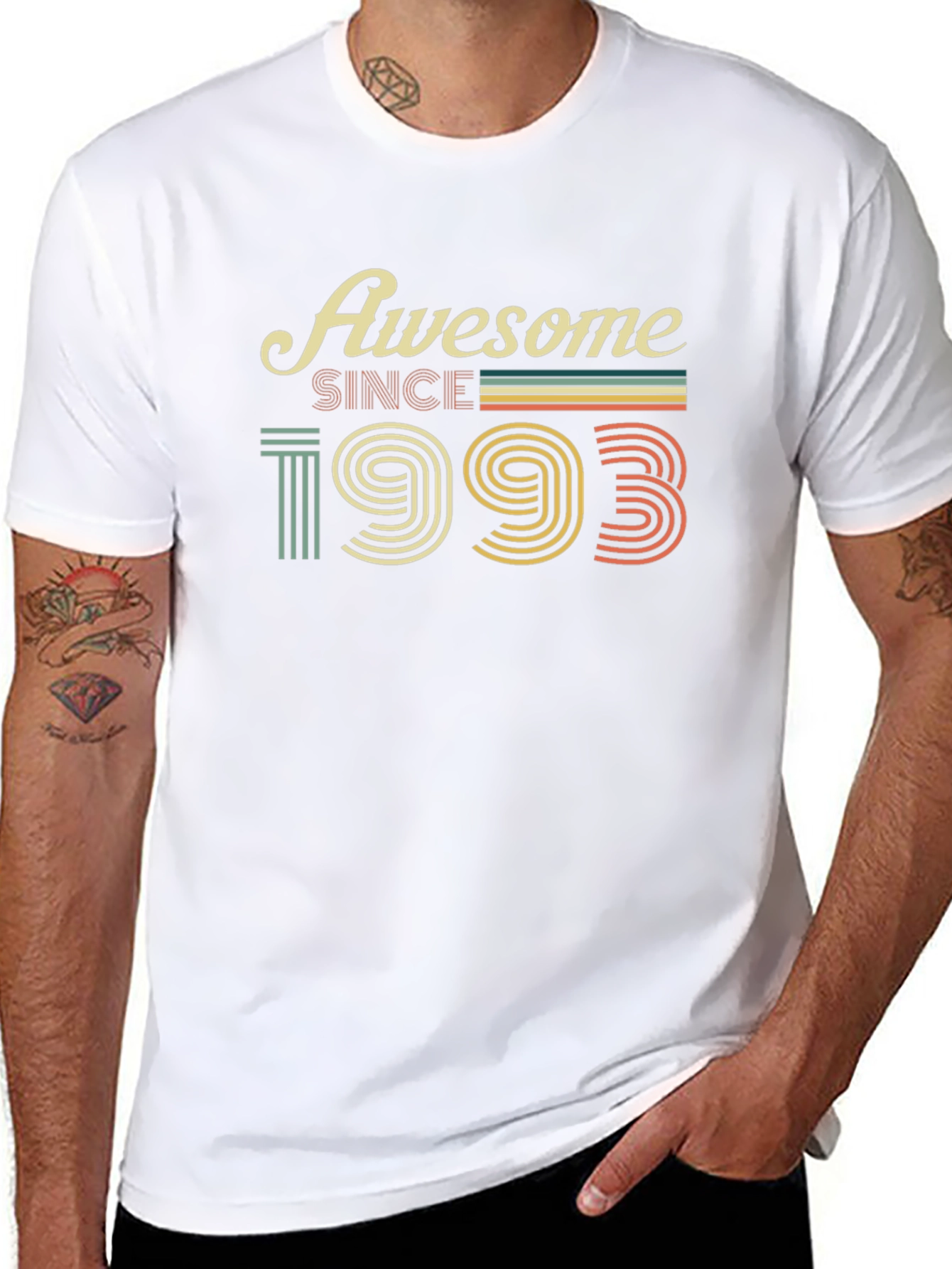 Black Awesome Since 1993 Graphic T-Shirt view 8